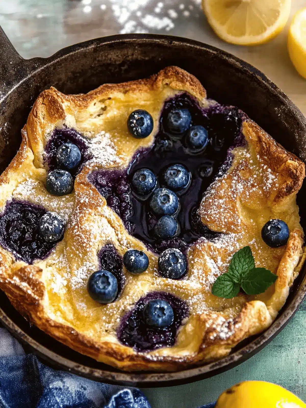 Blueberry Lemon Dutch Baby