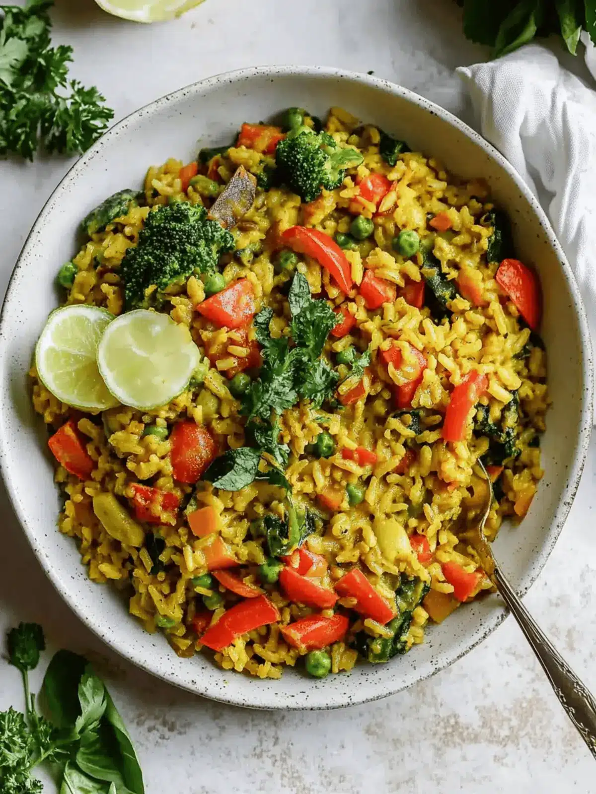 Creamy Coconut Curry Rice With Vegetables