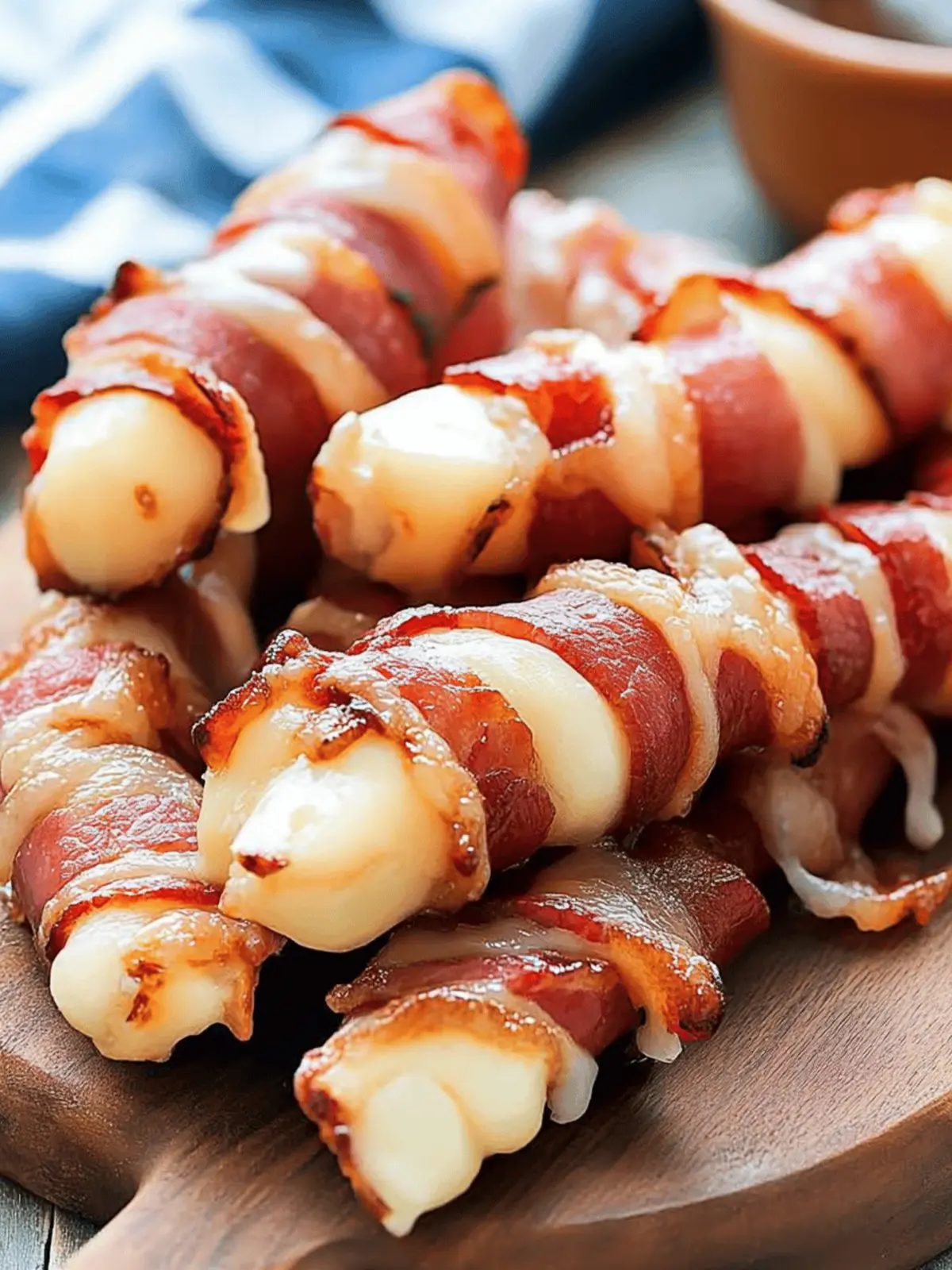 Bacon Wrapped Cheese Sticks