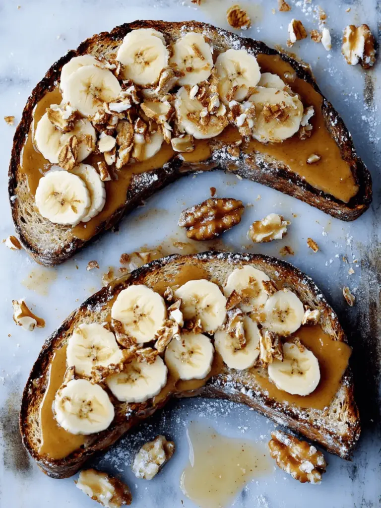 Gourmet Peanut Butter and Banana Toast