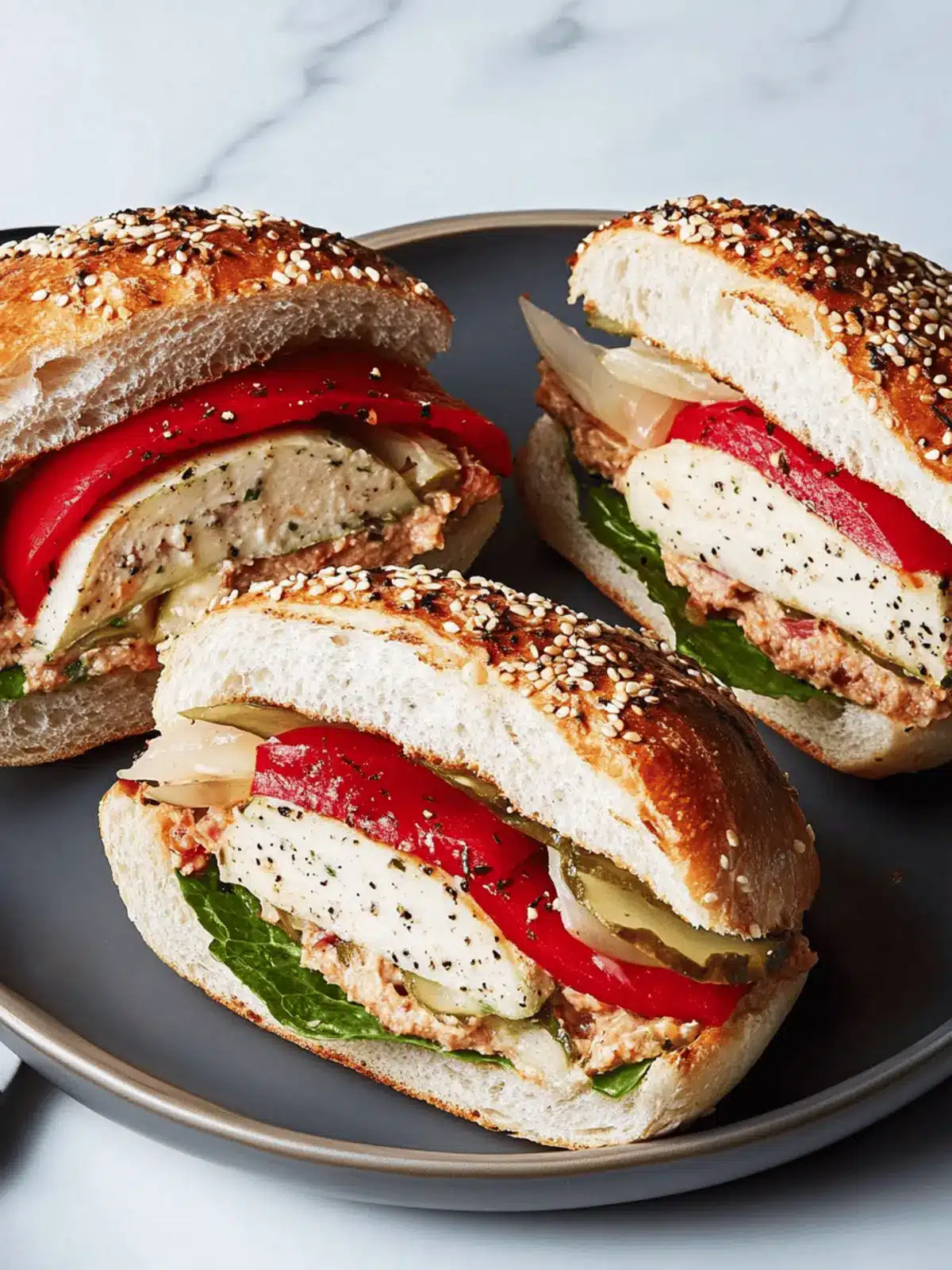 Vegetarian Muffulettas With Pickled Iceberg