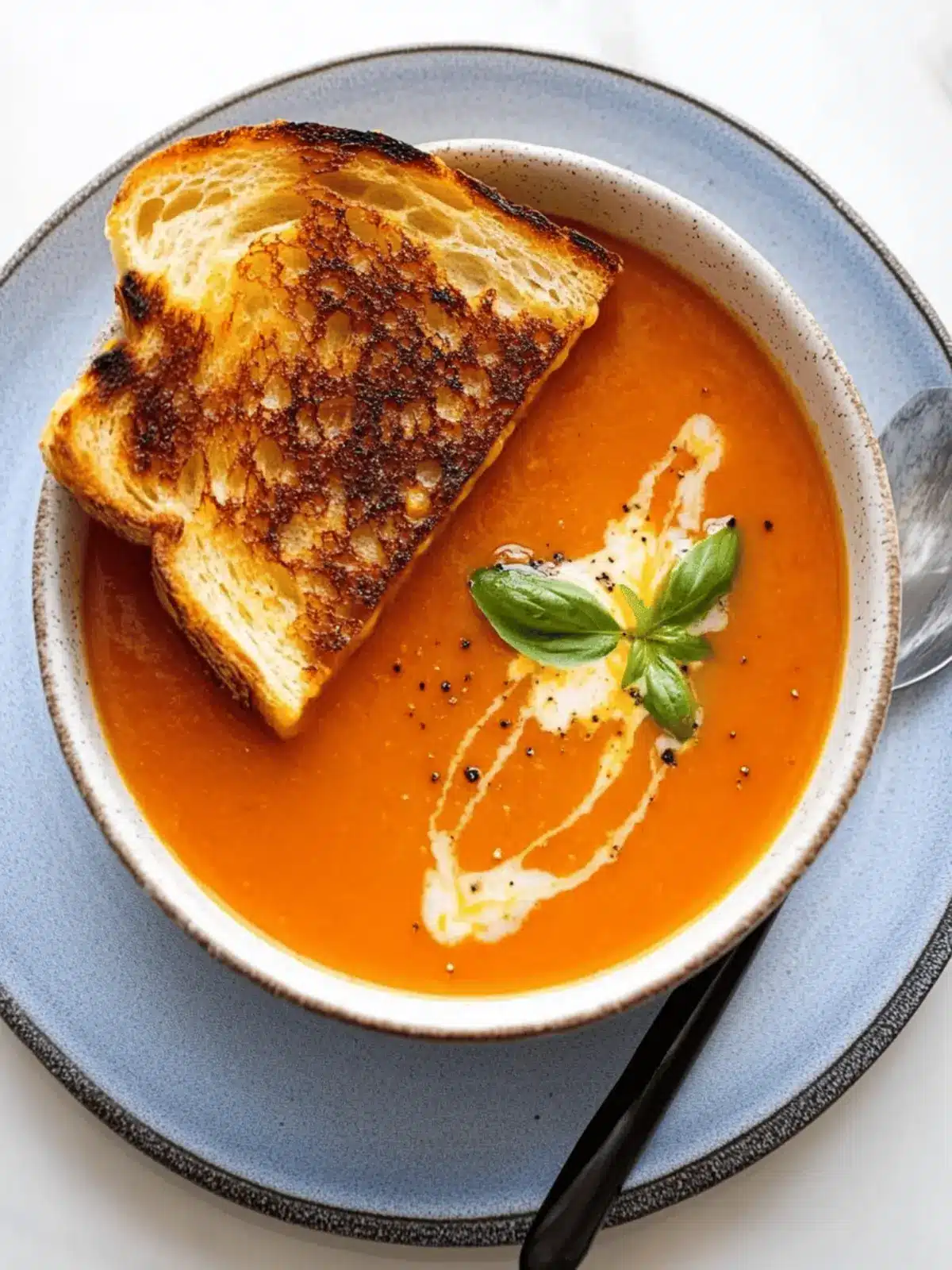 Easy Tomato Soup With Grilled Cheese