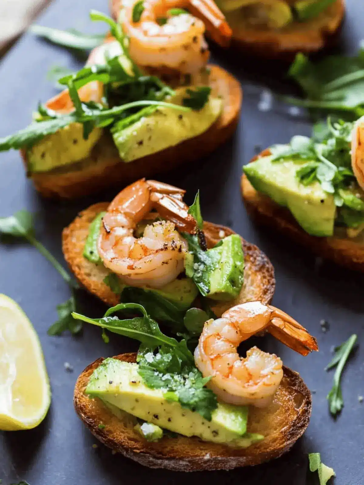 Delicious Garlic Shrimp and Avocado Crostini in 15 Minutes 5 Garlic Shrimp and Avocado Crostini