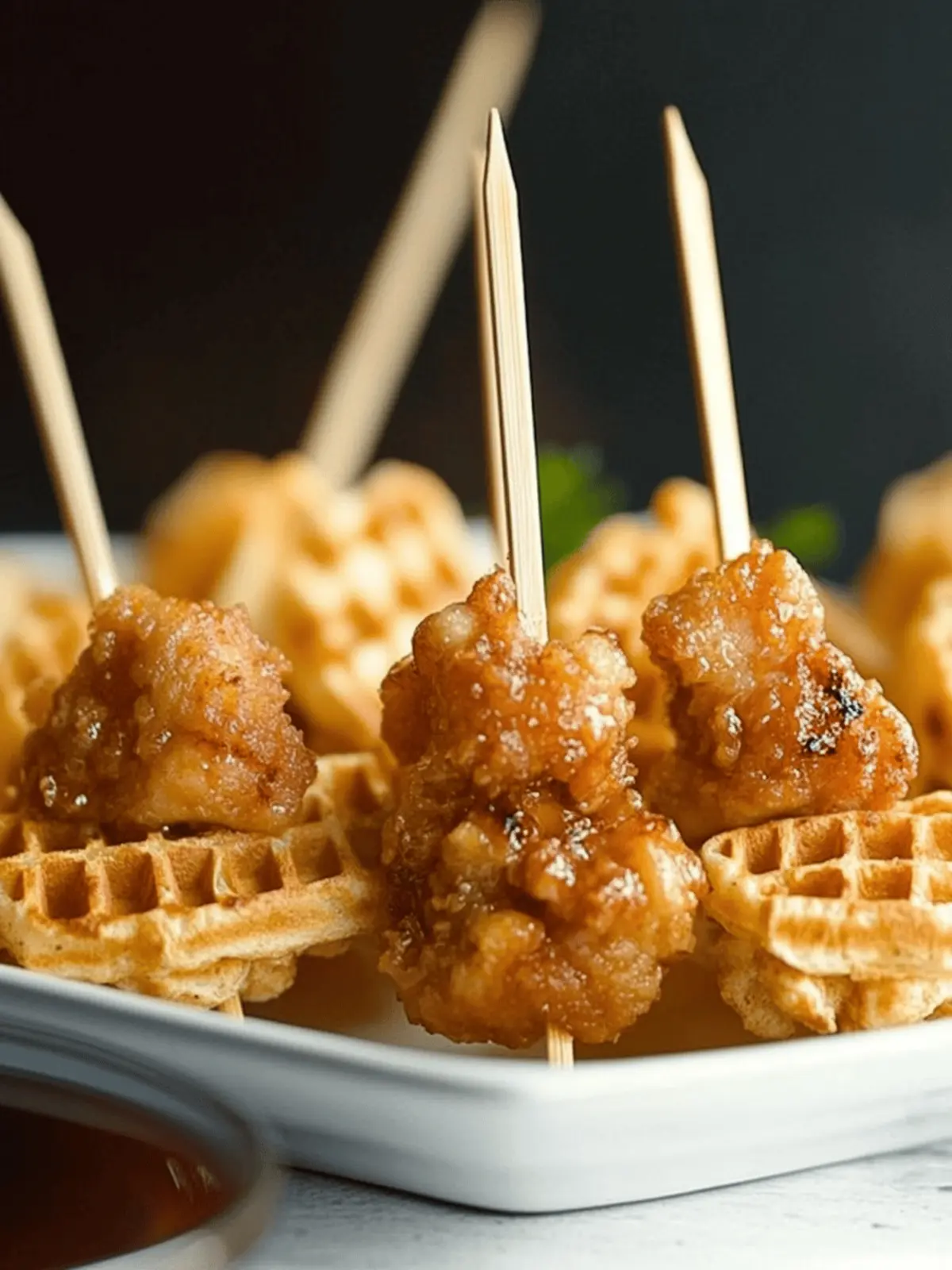 Chicken and Waffle Skewers