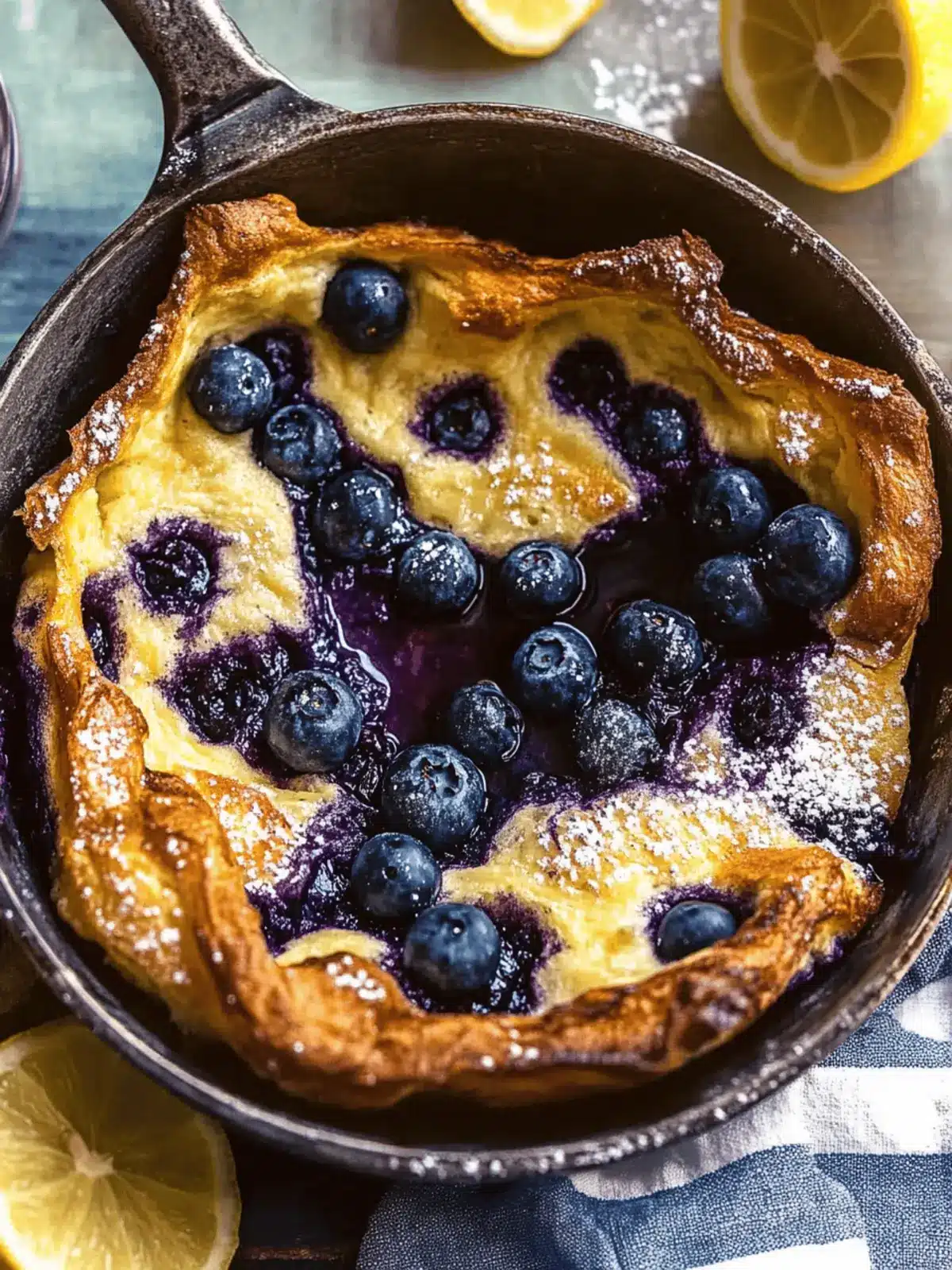 Blueberry Lemon Dutch Baby