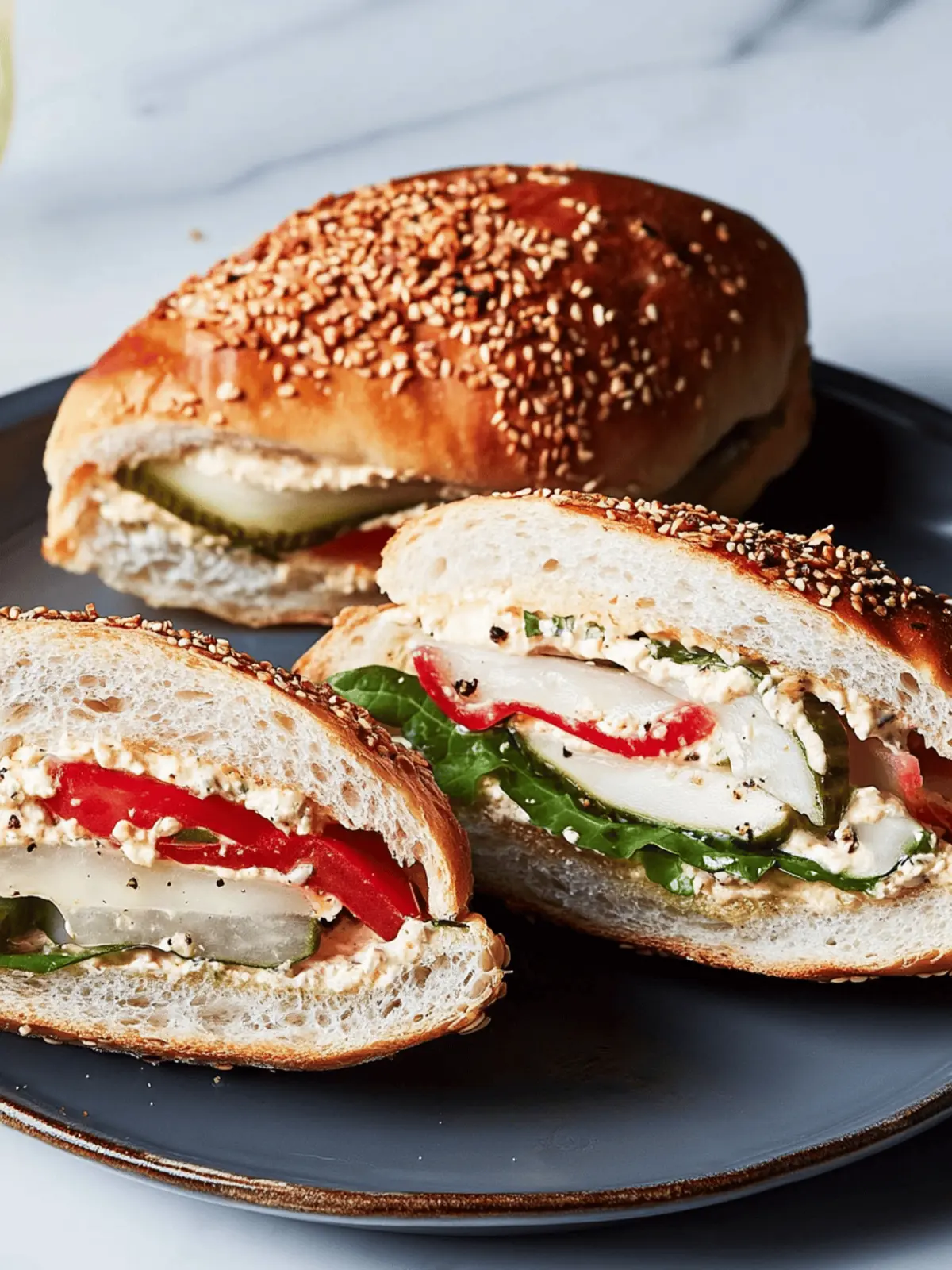 Vegetarian Muffulettas With Pickled Iceberg