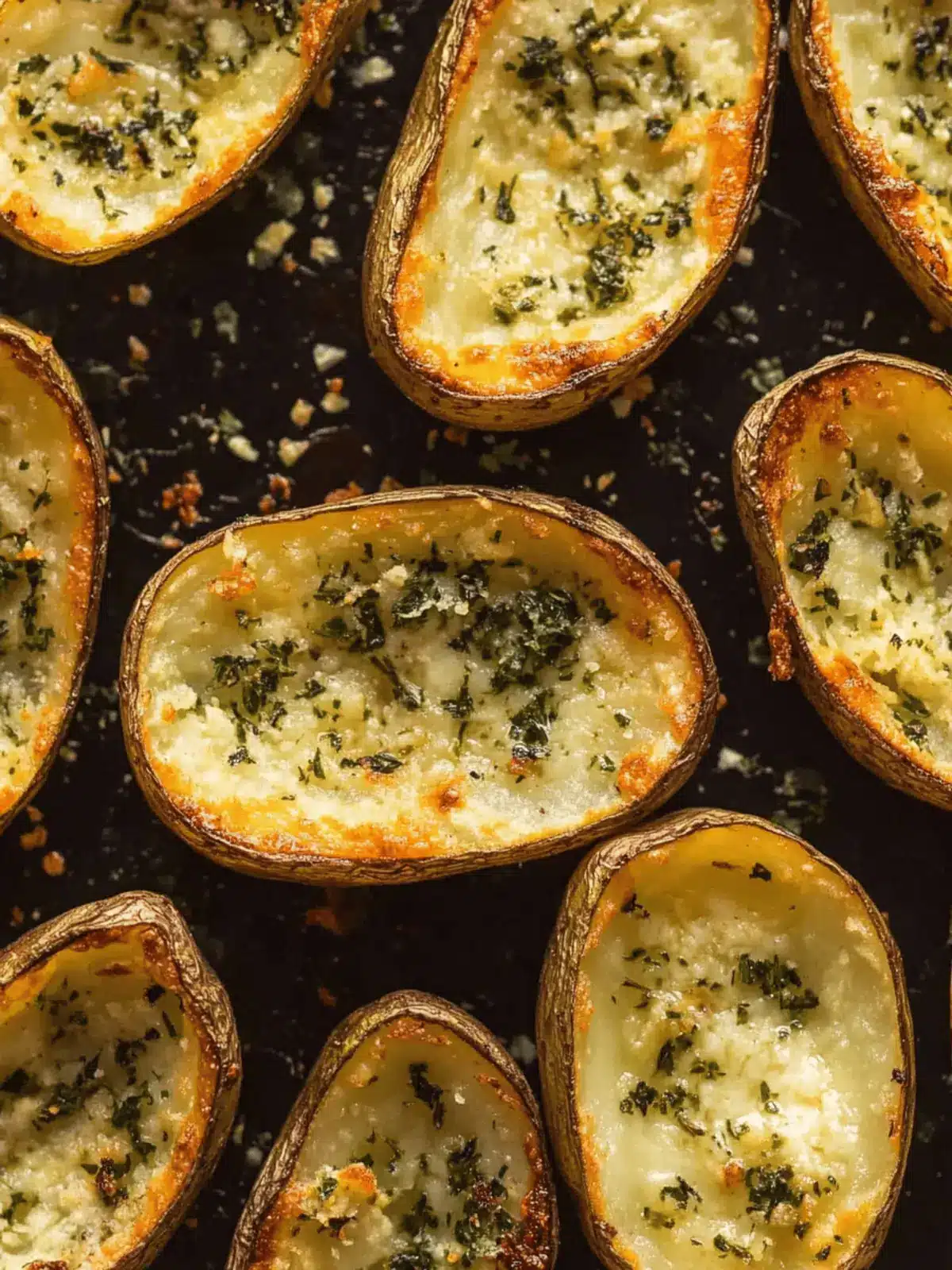 Garlic Butter Potato Skins: Irresistibly Crunchy Comfort Food 4 Garlic Butter Potato Skins