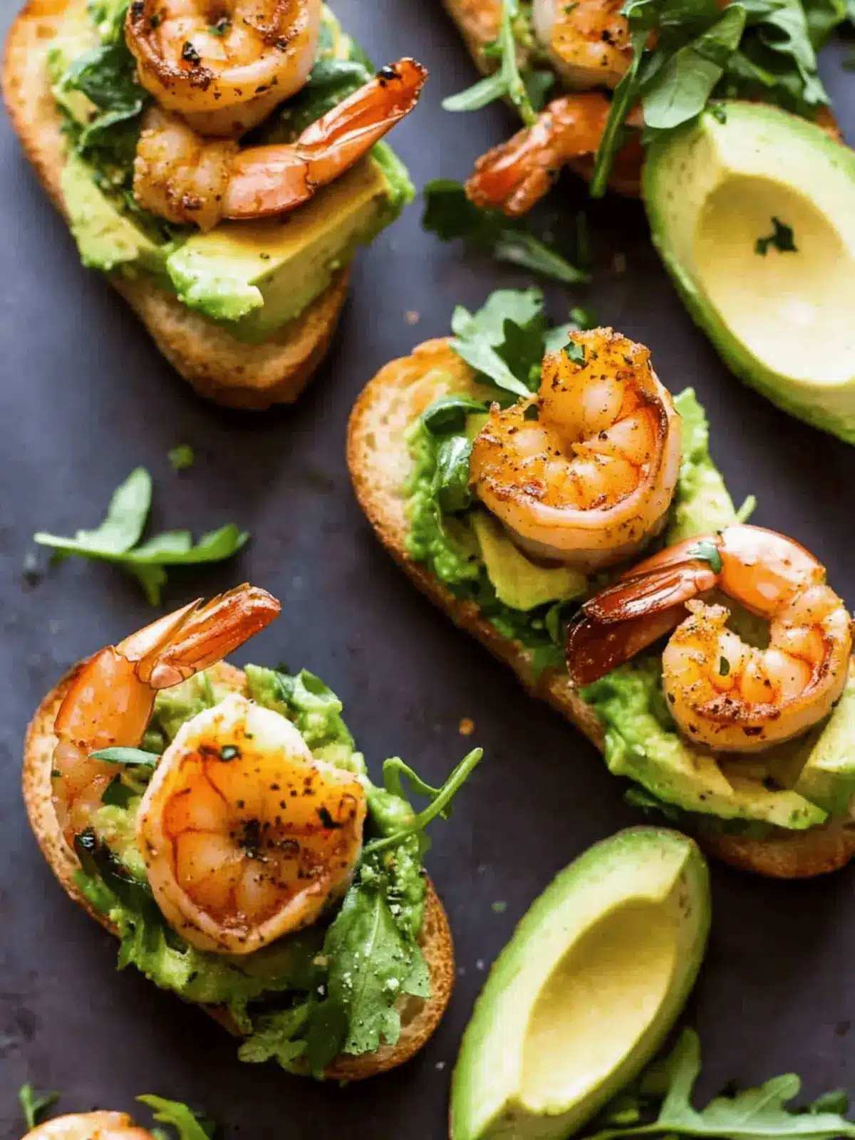 Delicious Garlic Shrimp and Avocado Crostini in 15 Minutes 4 Garlic Shrimp and Avocado Crostini