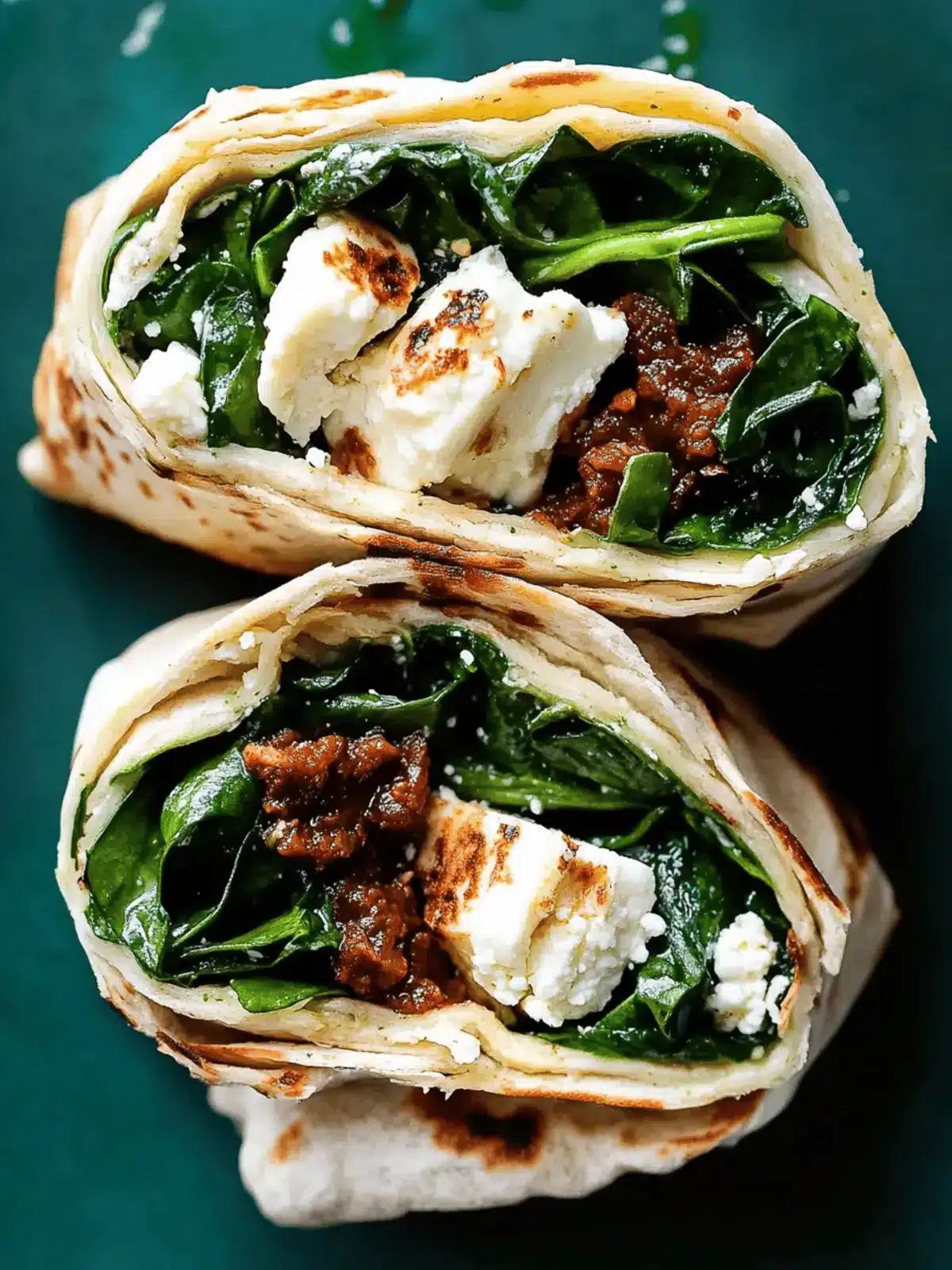 Spinach Feta Wrap Bliss: Quick, Delicious, and Guilt-Free! 4 Spinach Feta Wrap