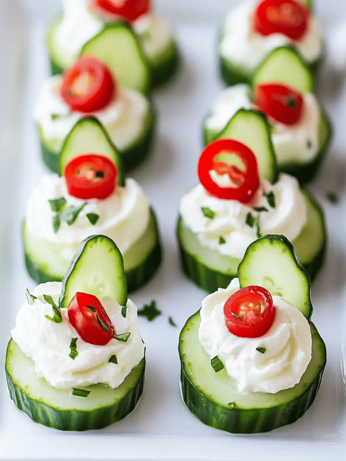Cucumber Bites with Cream Cheese