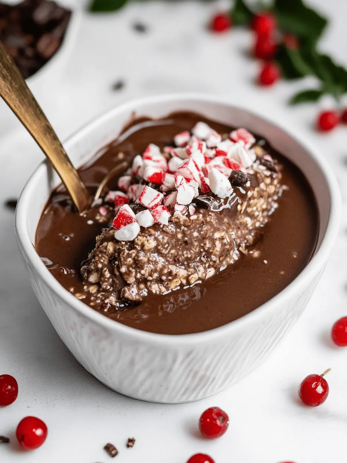 Peppermint Mocha Overnight Oats