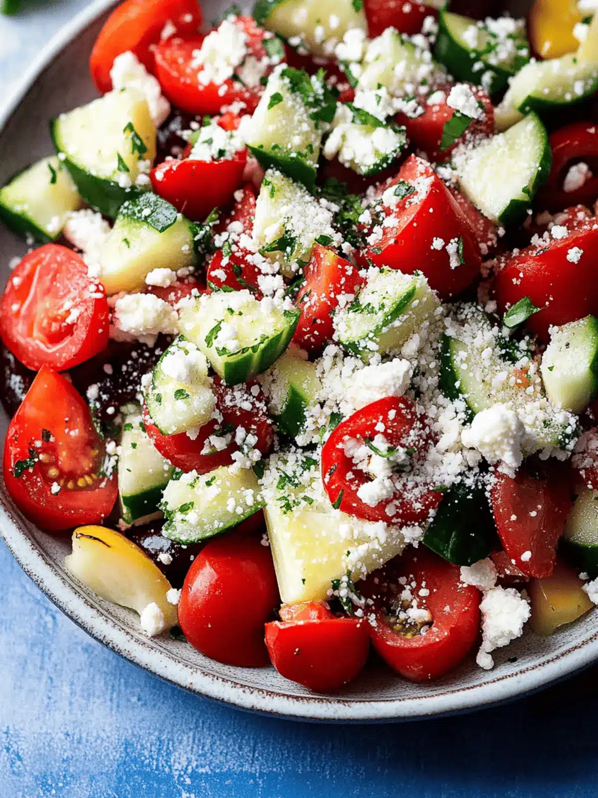 Create a Fresh Shopska Salad with Roasted Peppers and Tomatoes 4 Shopska Salad (Bulgarian Roast Pepper and Tomato Salad)