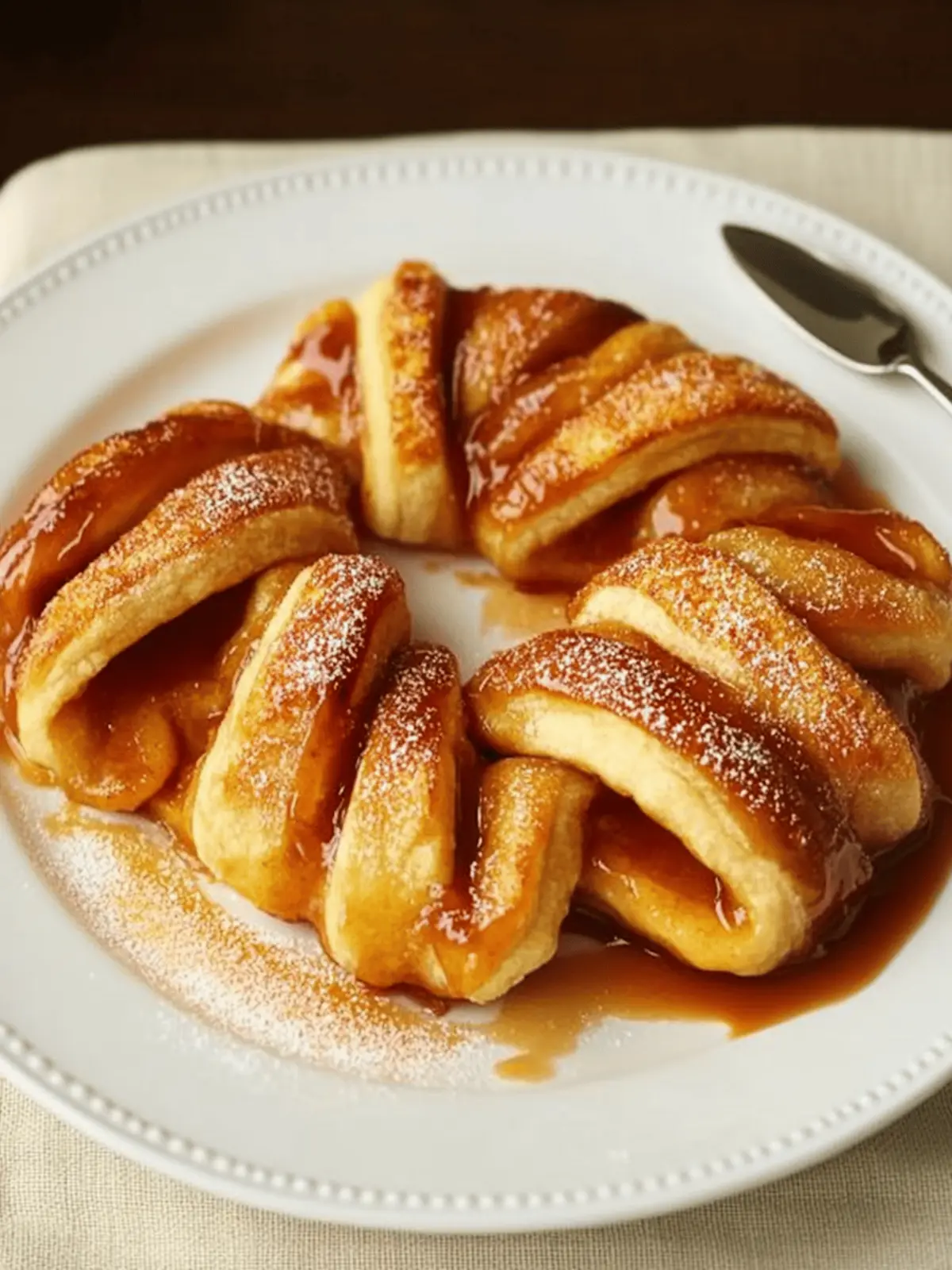 Apple Pie Spirals with Salted Caramel Sauce