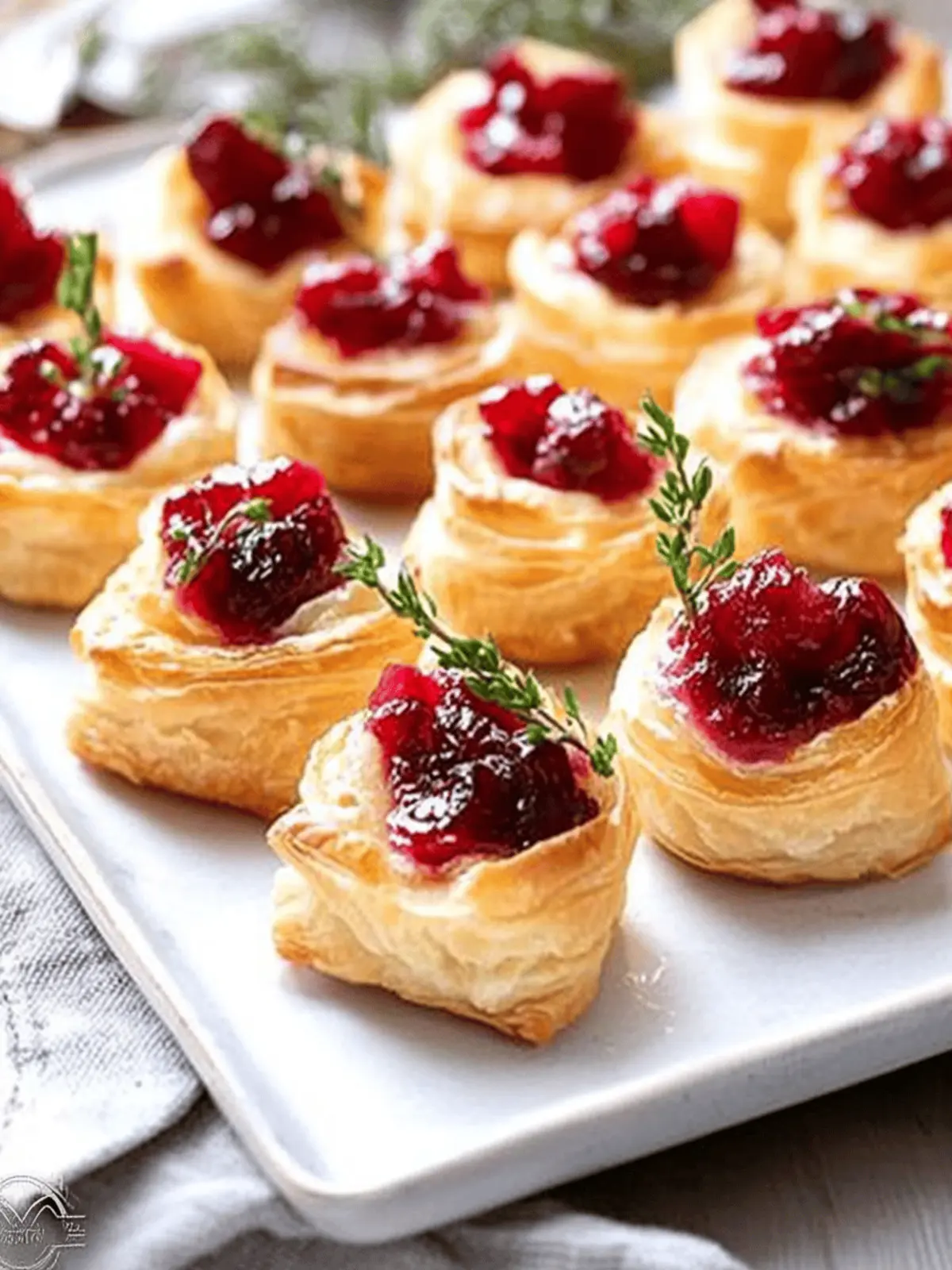 Cranberry Brie Puff Pastry Bites for Irresistible Appetizers 3 Cranberry Brie Puff Pastry Bites