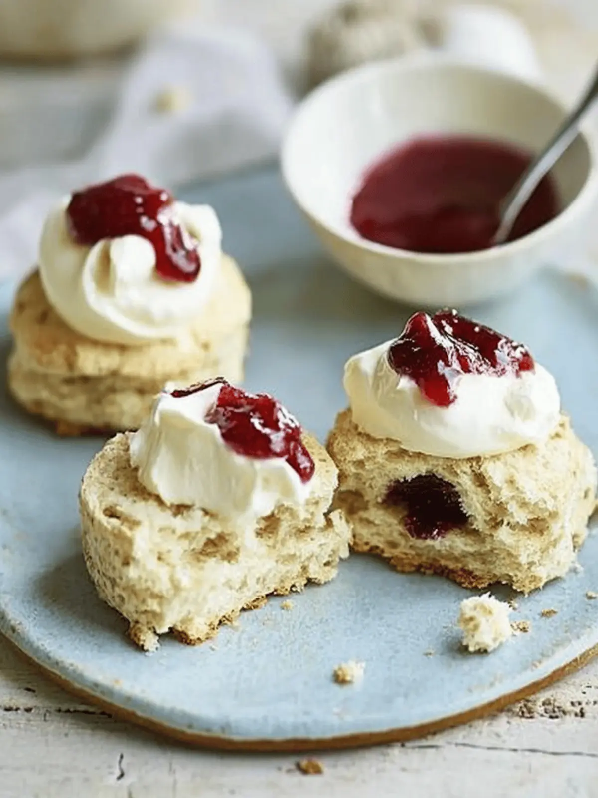 Classic scones with jam & clotted cream