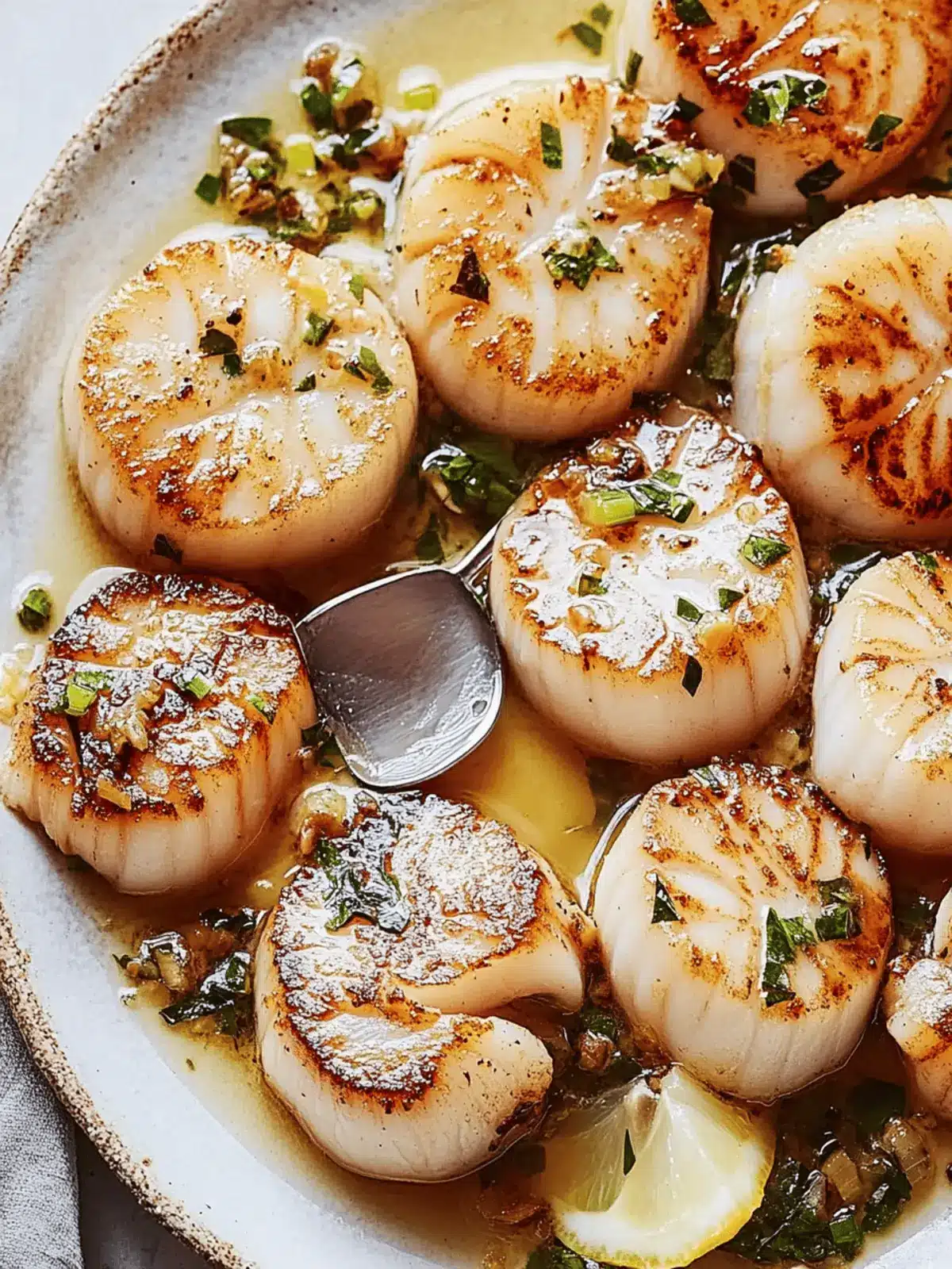Seared Scallops With Brown Butter and Lemon Pan Sauce
