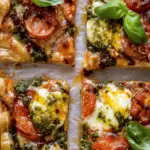 Pesto Caprese Puff Pastry Pizza