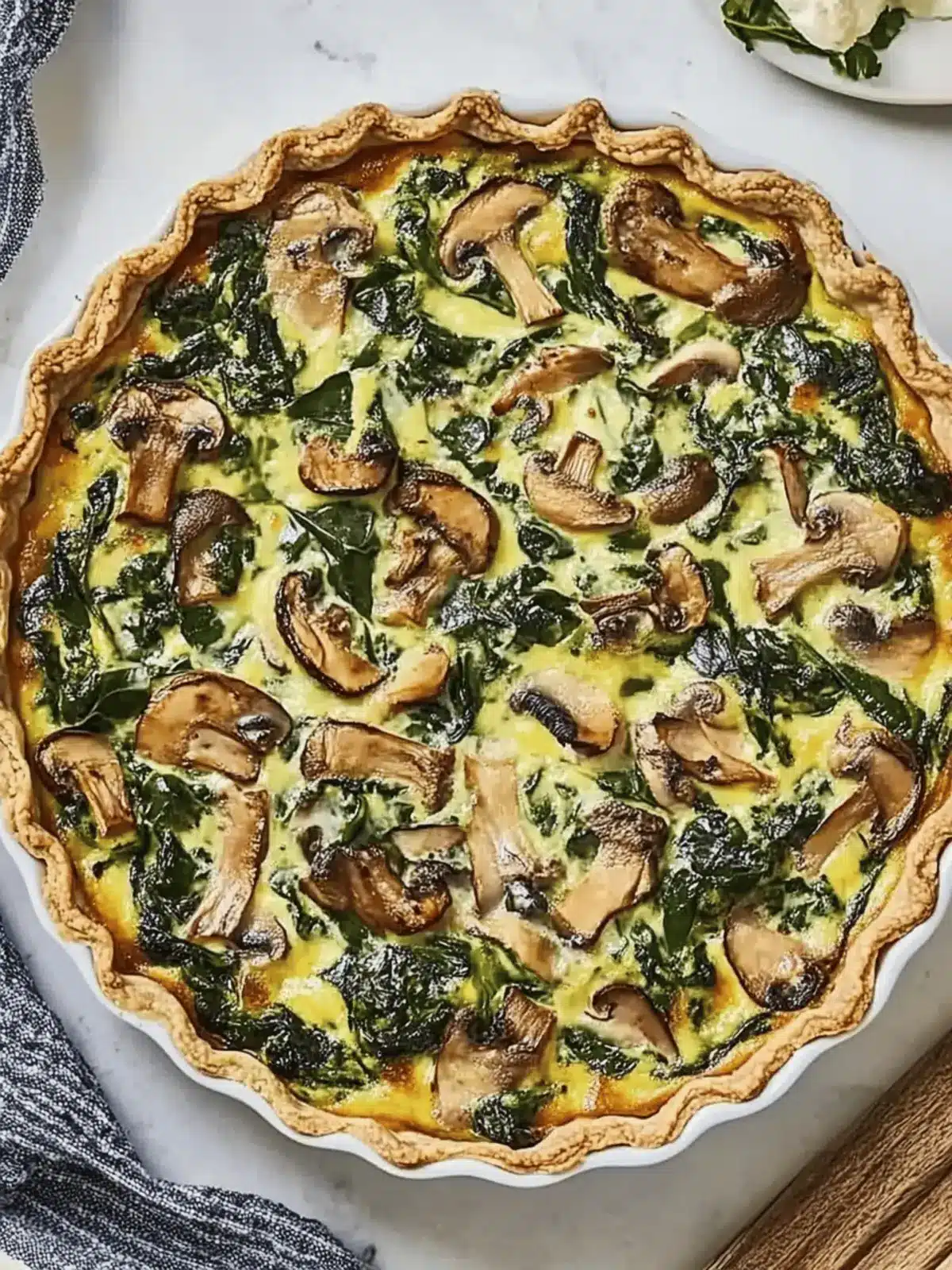 Spinach & Mushroom Quiche