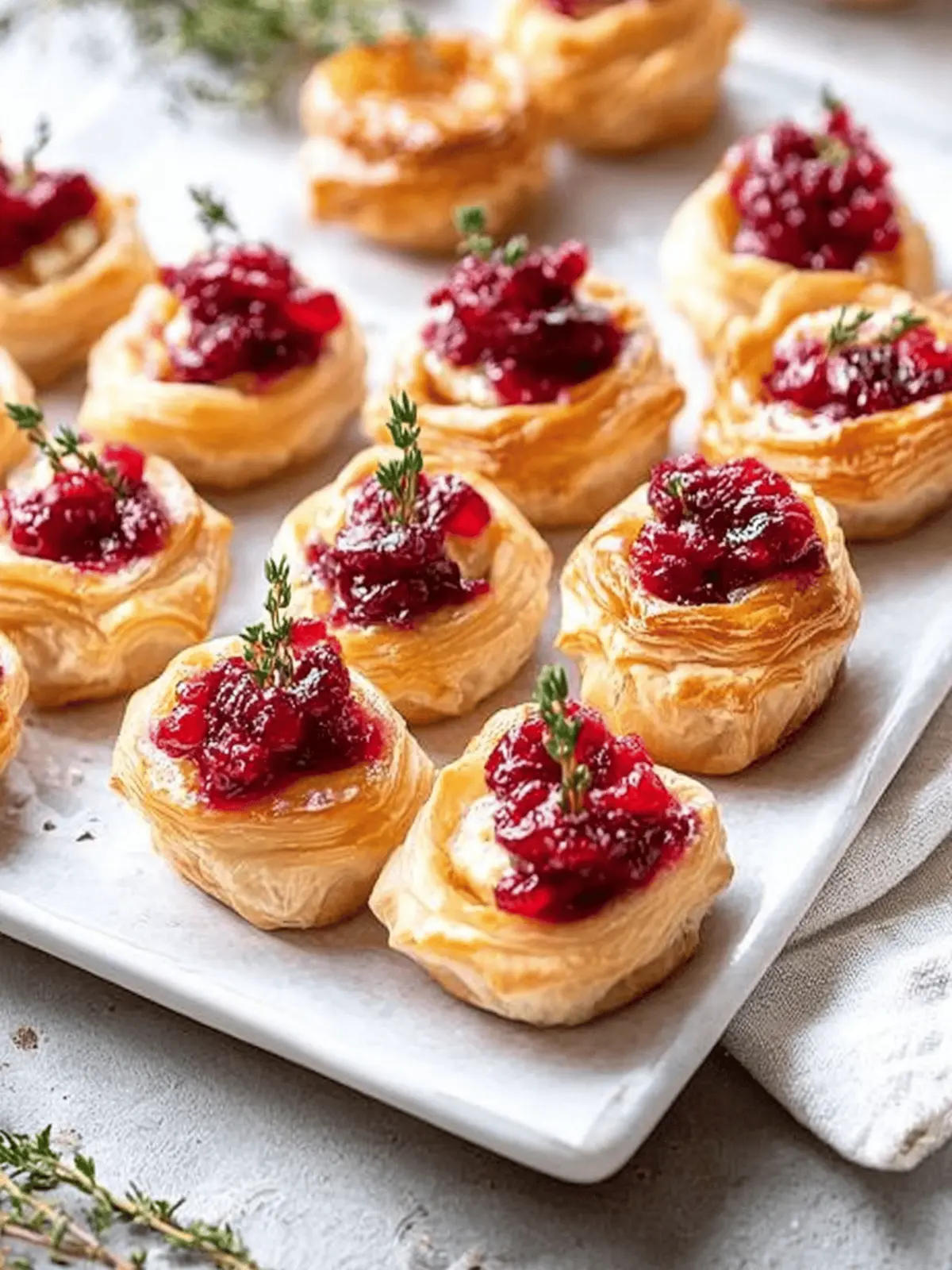 Cranberry Brie Puff Pastry Bites for Irresistible Appetizers 2 Cranberry Brie Puff Pastry Bites