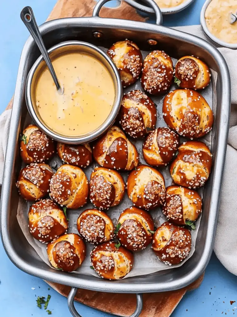 Soft Pretzel Bites Recipe with Beer Cheese