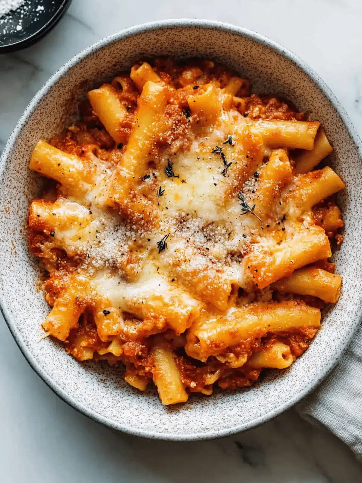 Three Cheese Baked Ziti