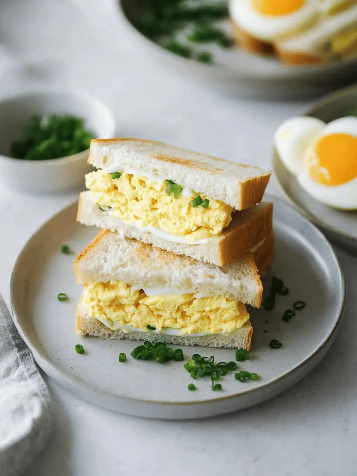 Japanese Egg Sandwich Recipe (Tamago Sando)