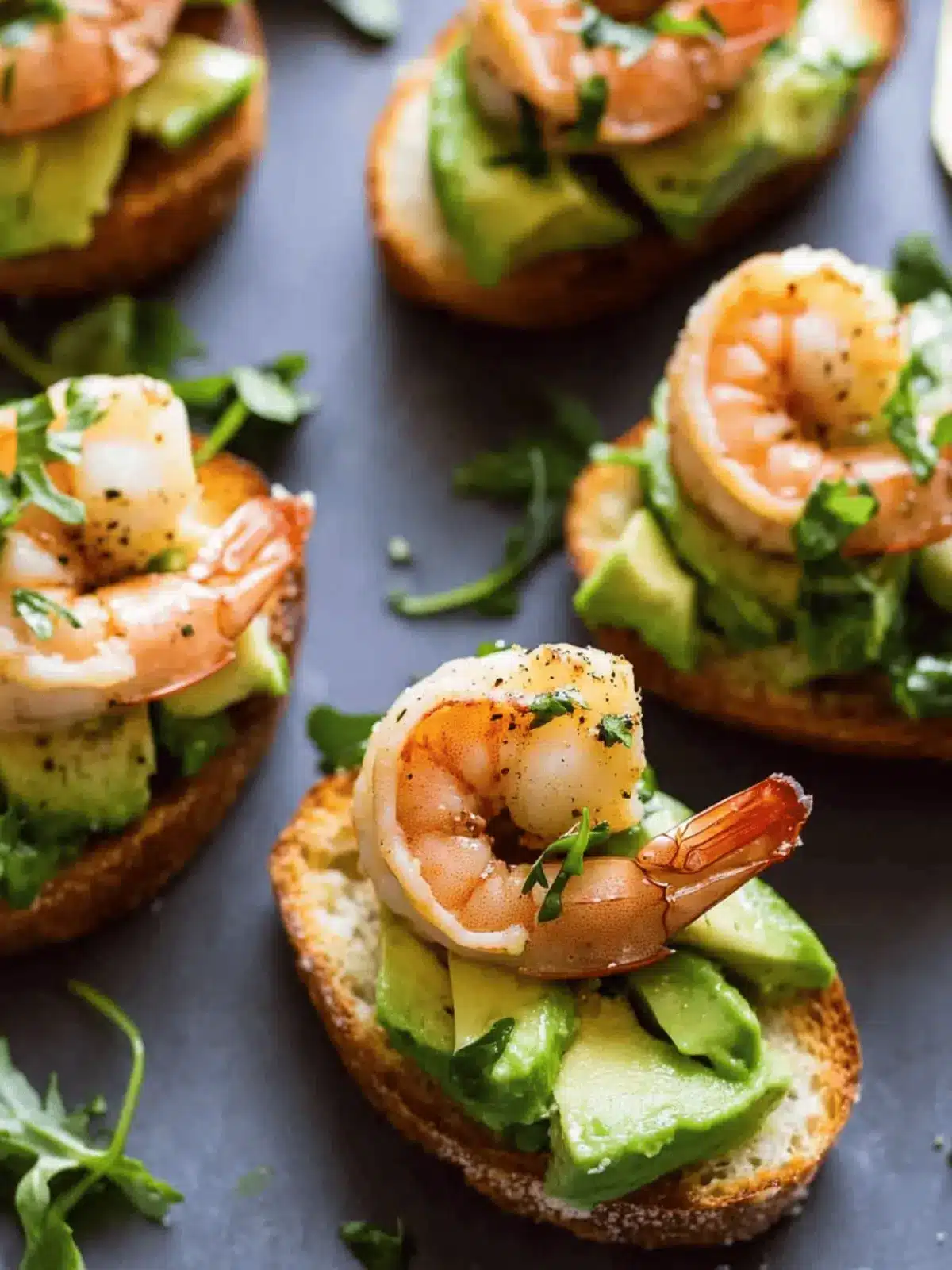 Delicious Garlic Shrimp and Avocado Crostini in 15 Minutes 2 Garlic Shrimp and Avocado Crostini