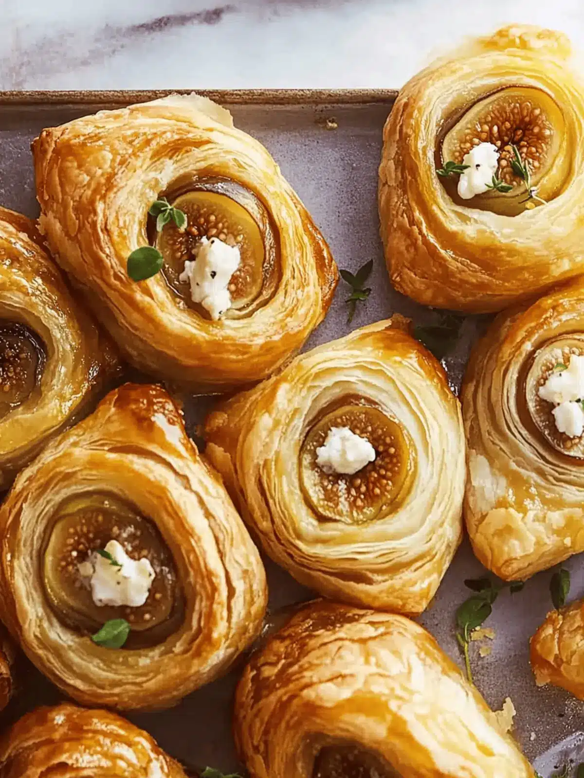 Fig & Goat Cheese Puff Pastry Roll
