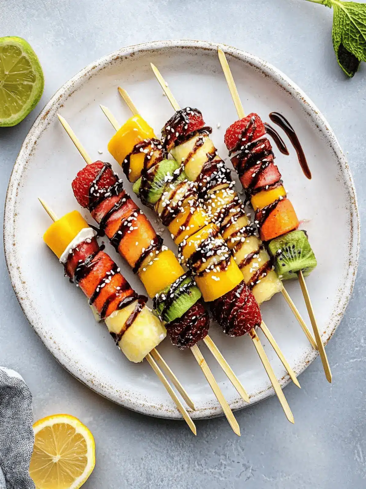 Rainbow Fruit Skewers