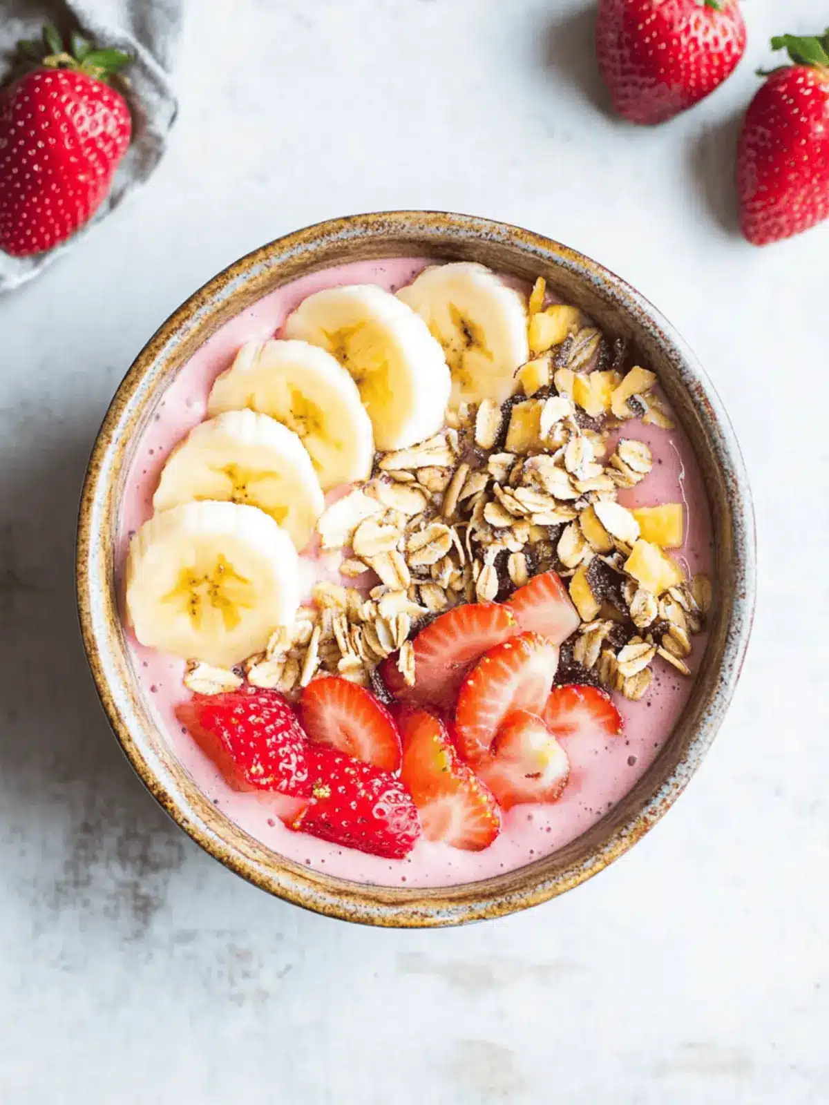 Strawberry Banana Smoothie Bowl