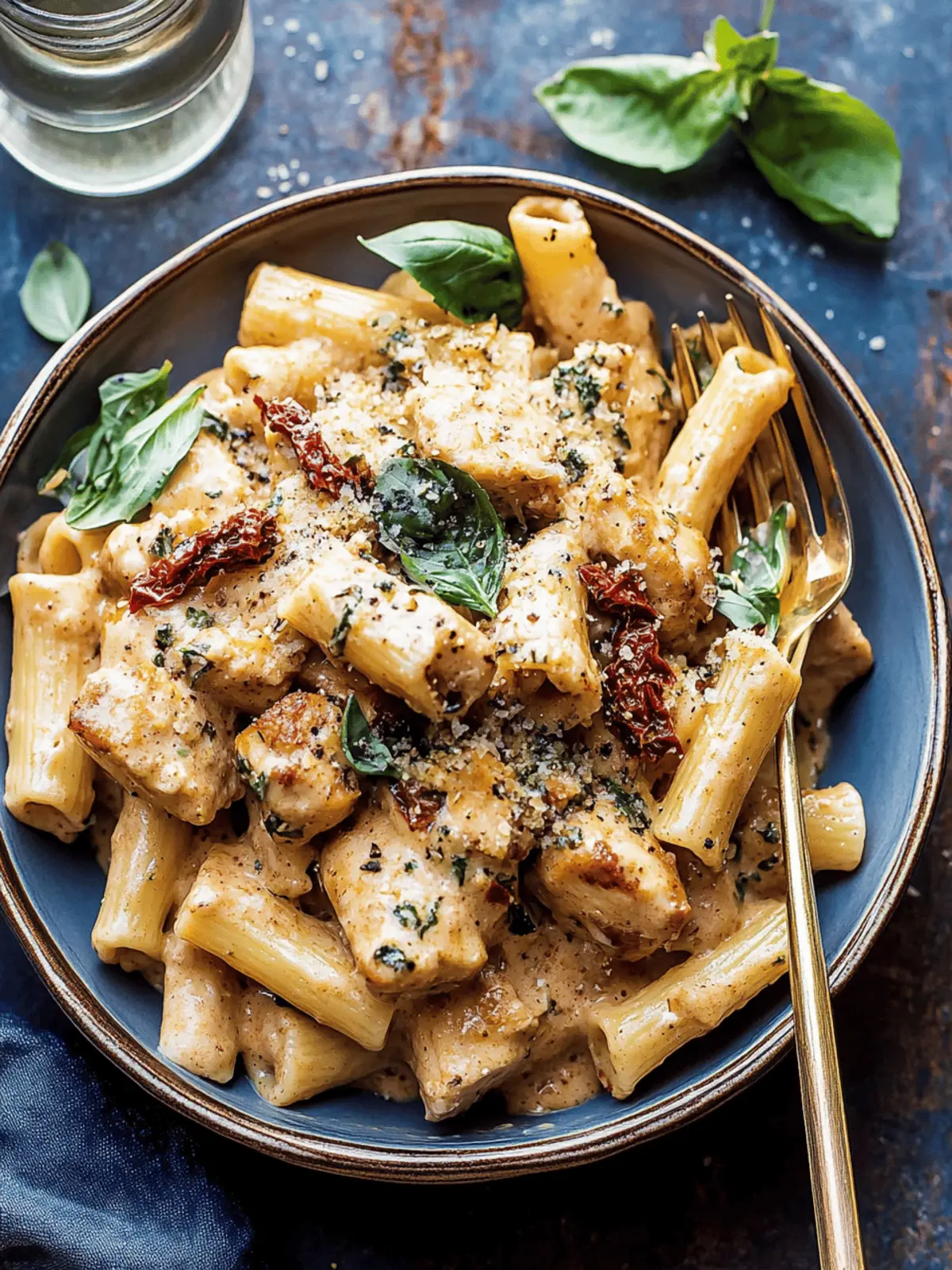 Creamy Sun-Dried Tomato Chicken Pasta.