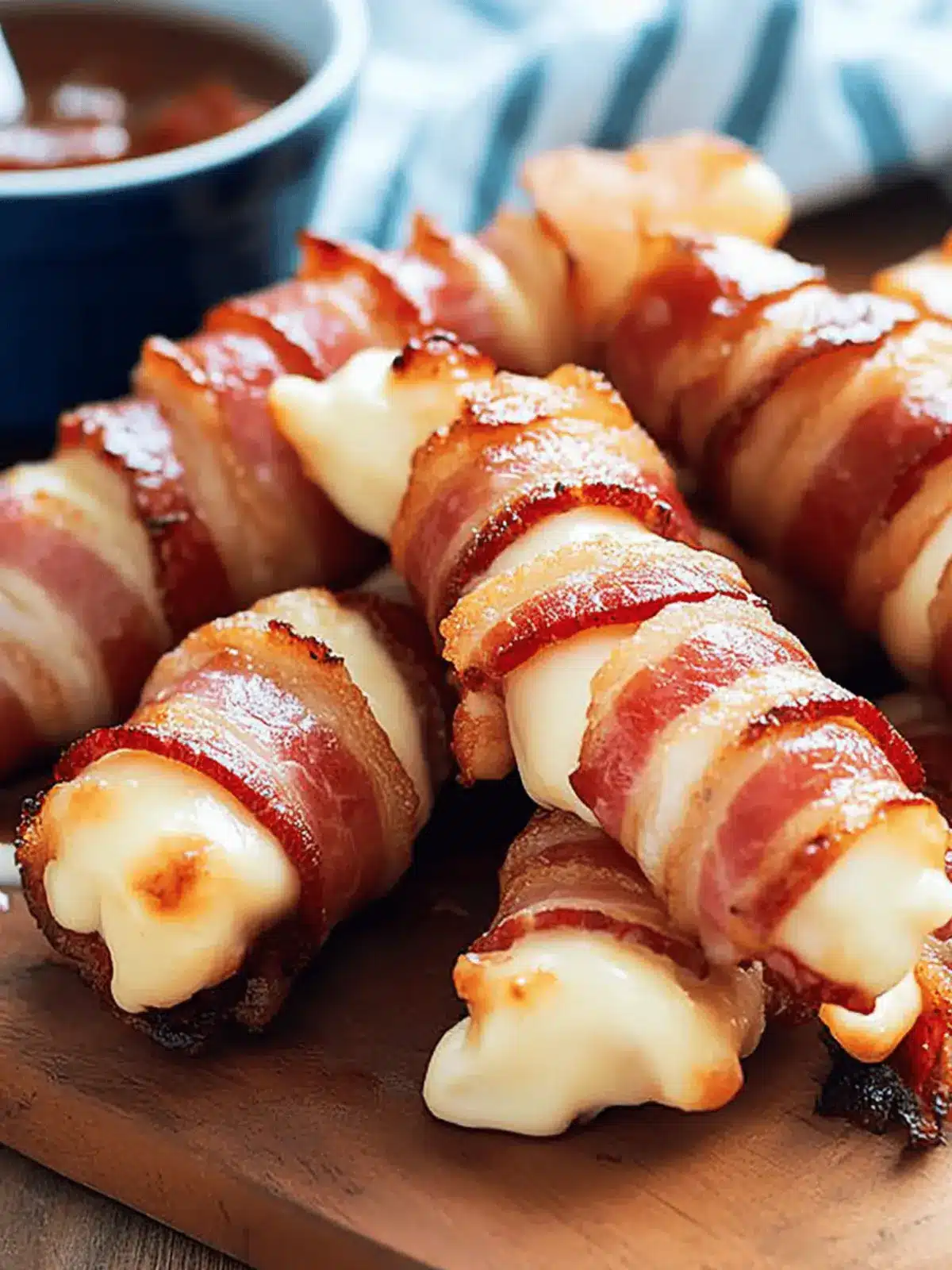Bacon Wrapped Cheese Sticks