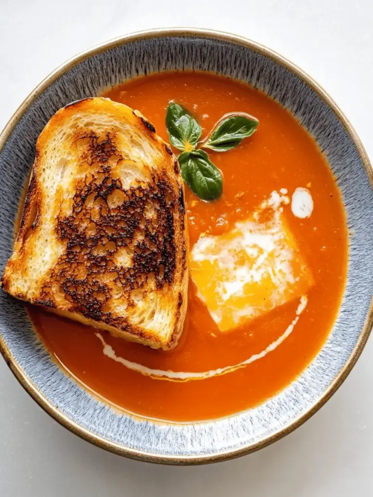 Easy Tomato Soup With Grilled Cheese