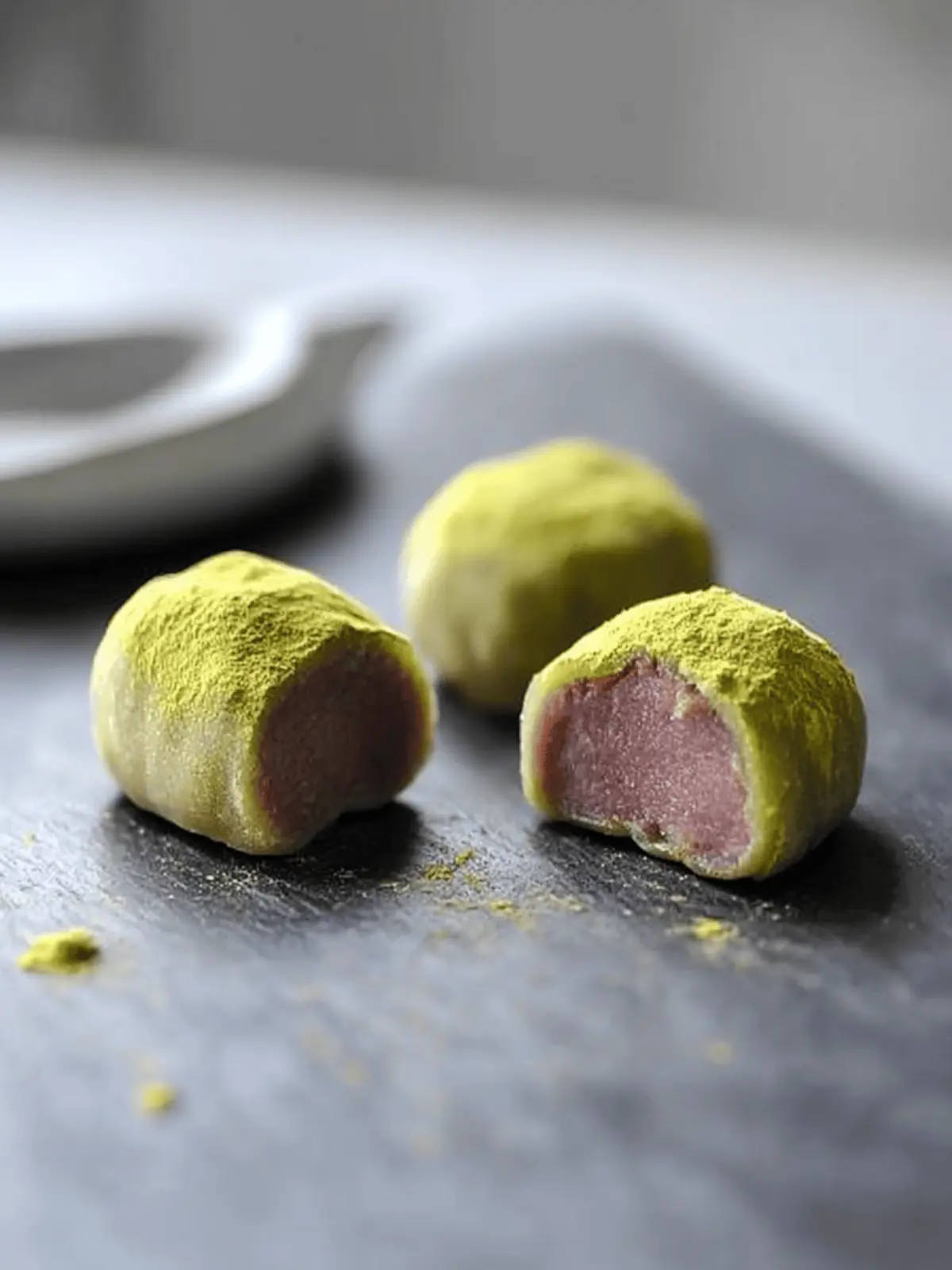 Matcha Red Bean Mochi
