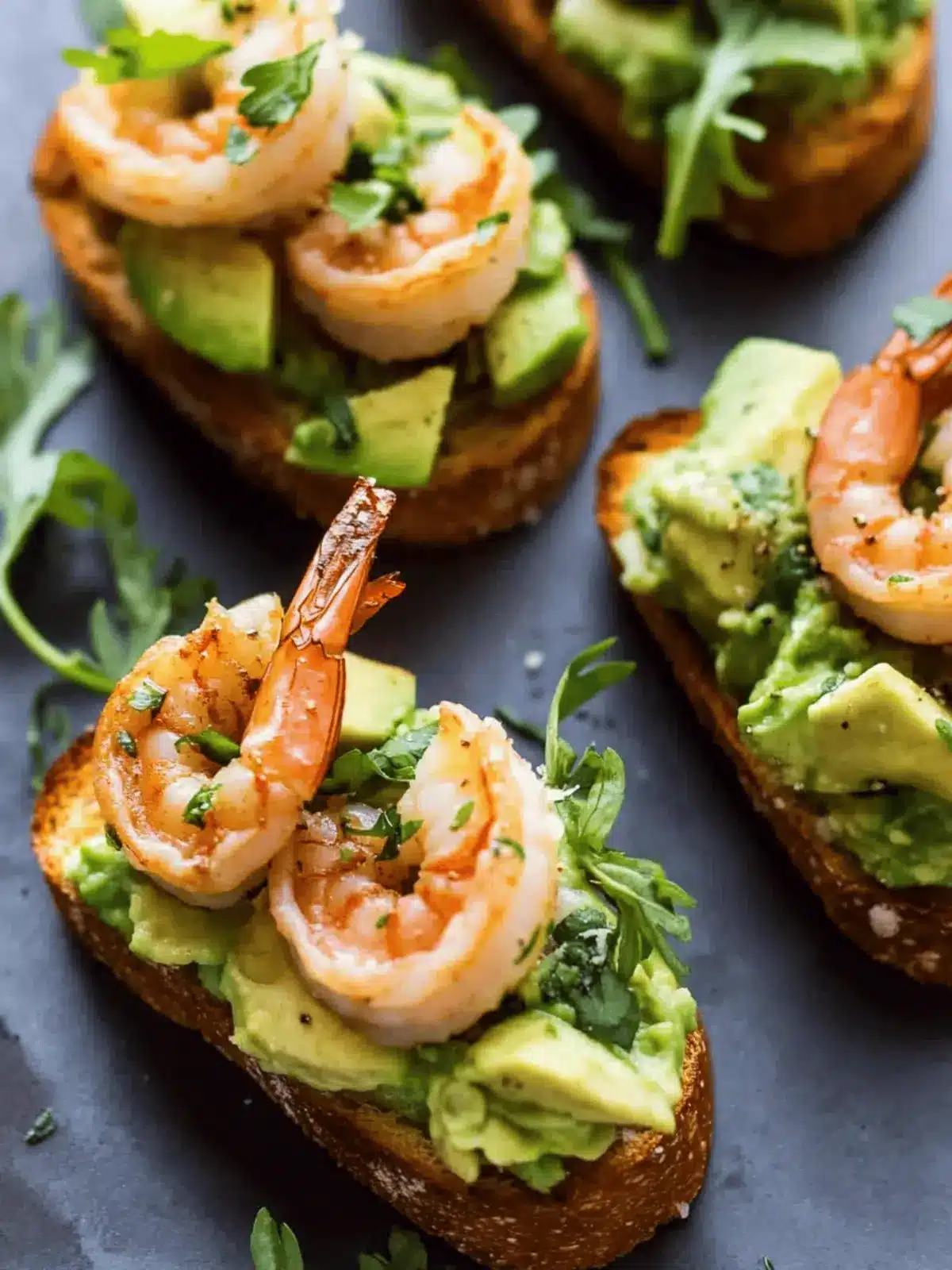 Delicious Garlic Shrimp and Avocado Crostini in 15 Minutes 3 Garlic Shrimp and Avocado Crostini