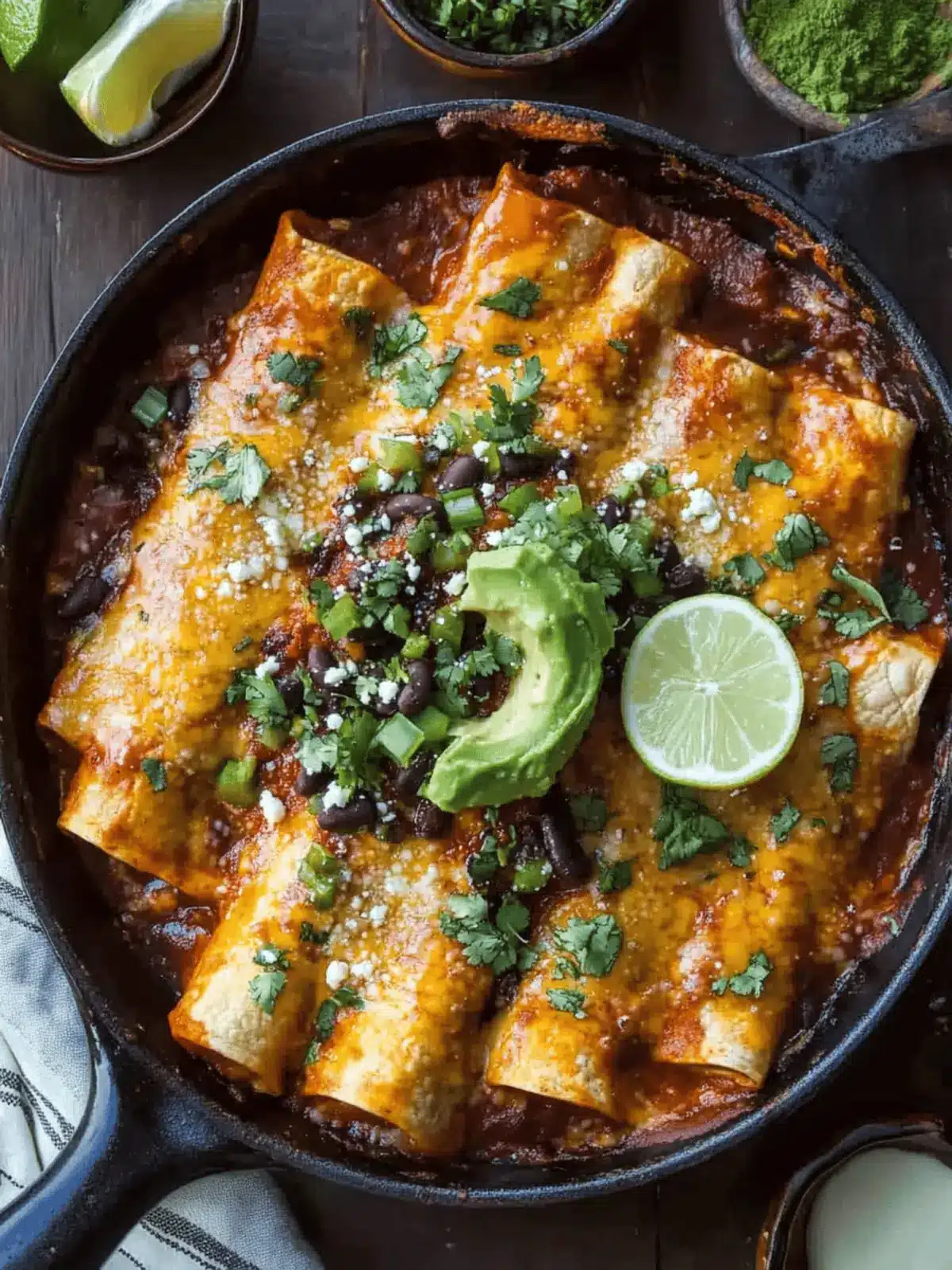One Skillet Tex Mex Enchiladas