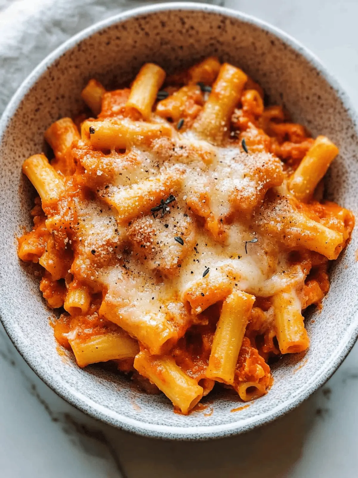 Three Cheese Baked Ziti