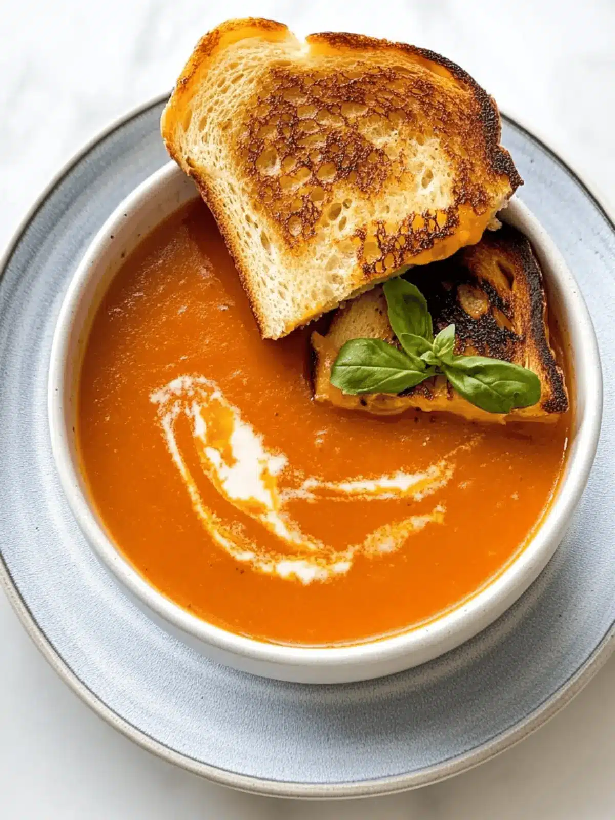 Easy Tomato Soup With Grilled Cheese