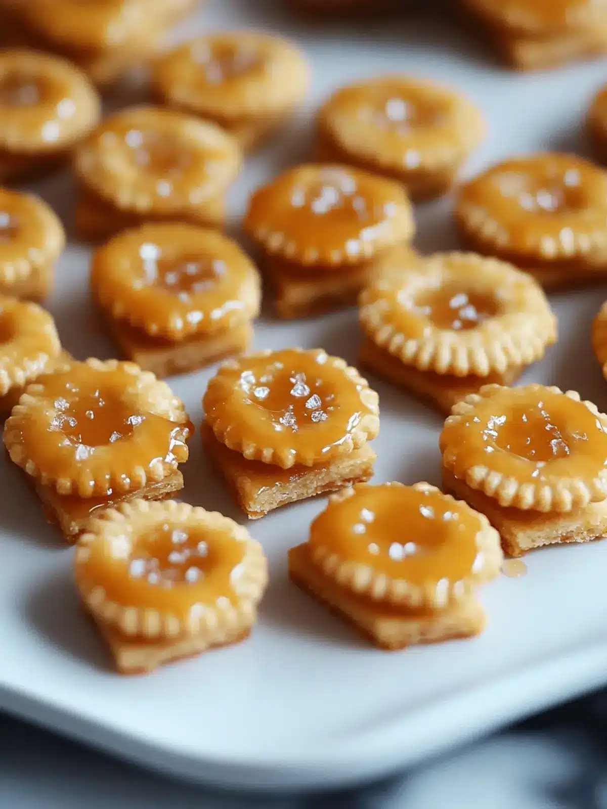 Salted Caramel Cracker Bites