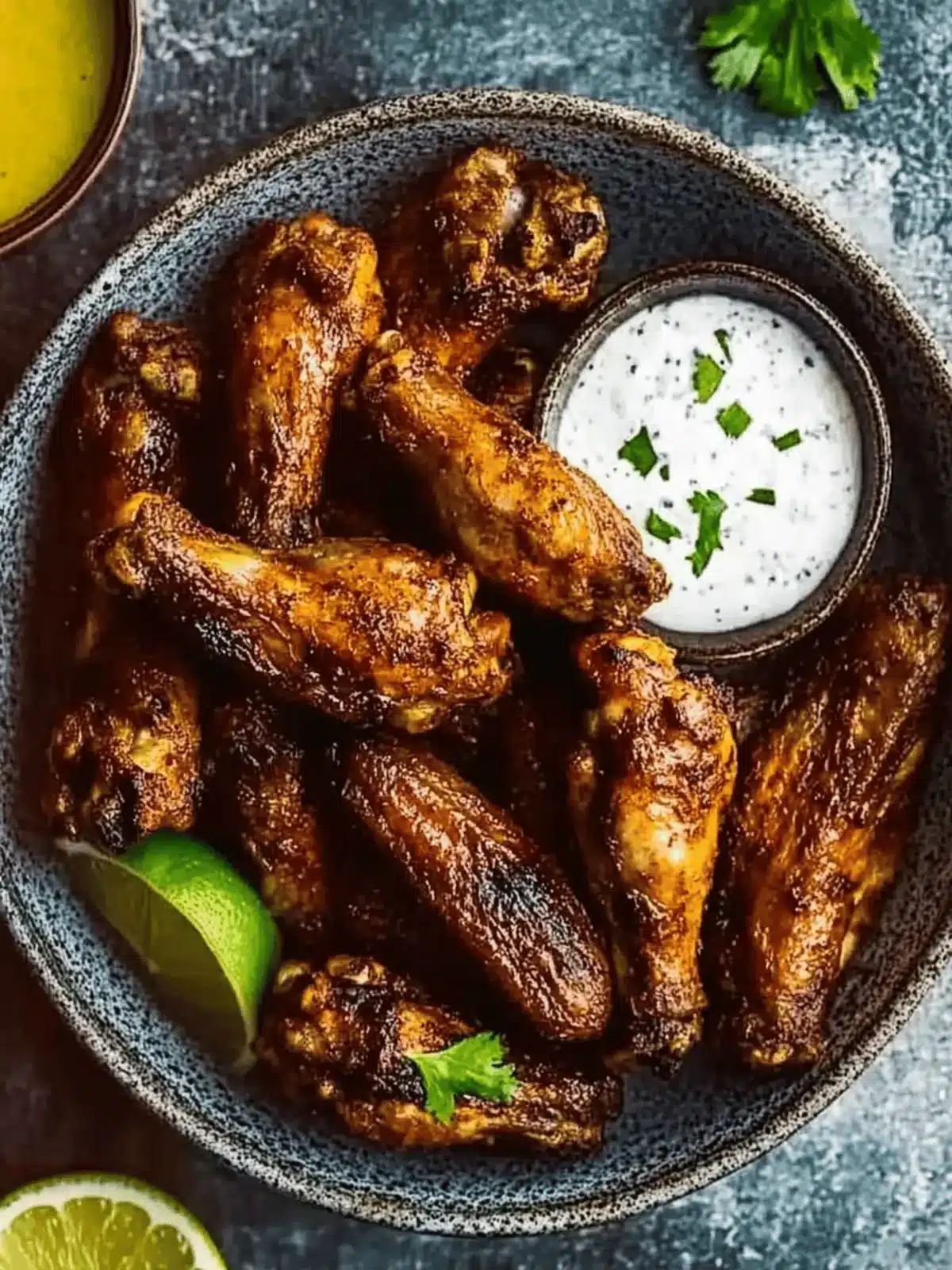Baked Berbere Chicken Wings with Zesty Lime Dip Delight 3 Baked berbere chicken wings