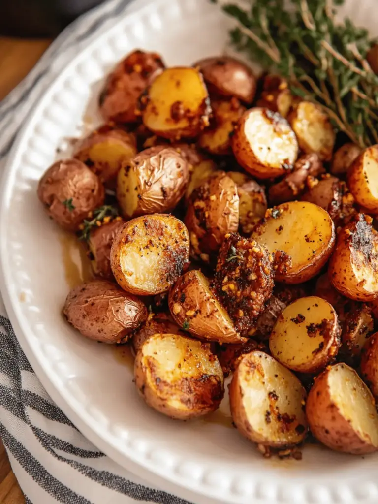 Roasted Baby Potatoes (with Honey Mustard)