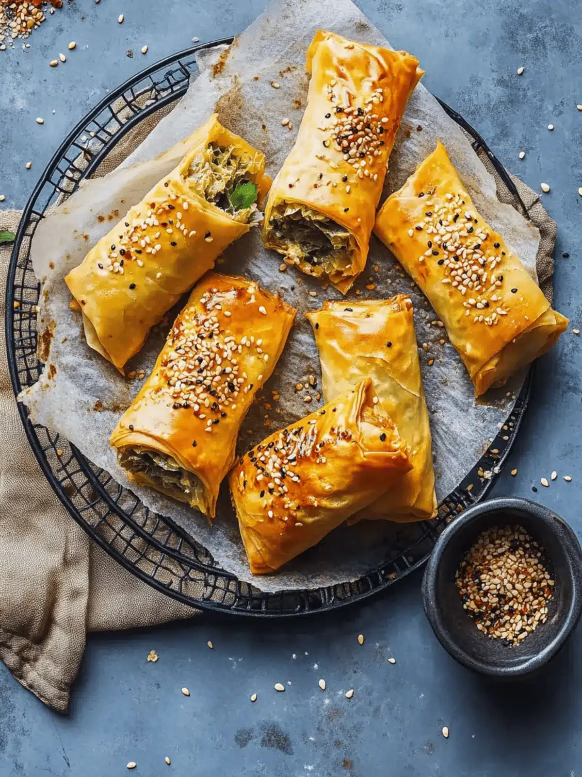Air Fryer Spanakopita Rolls