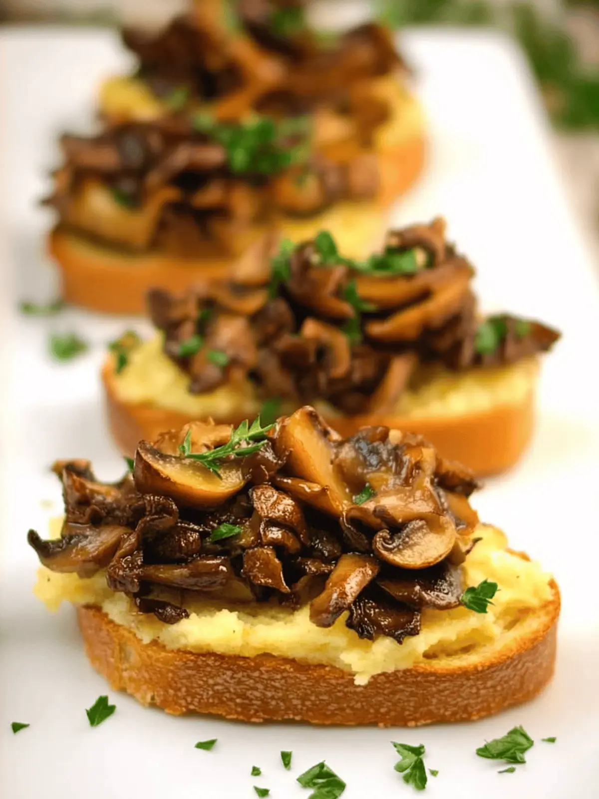 Polenta Crostini with Caramelized Mushroom Cicchetti Bliss 3 Polenta Crostini with Caramelized Mushroom Cicchetti
