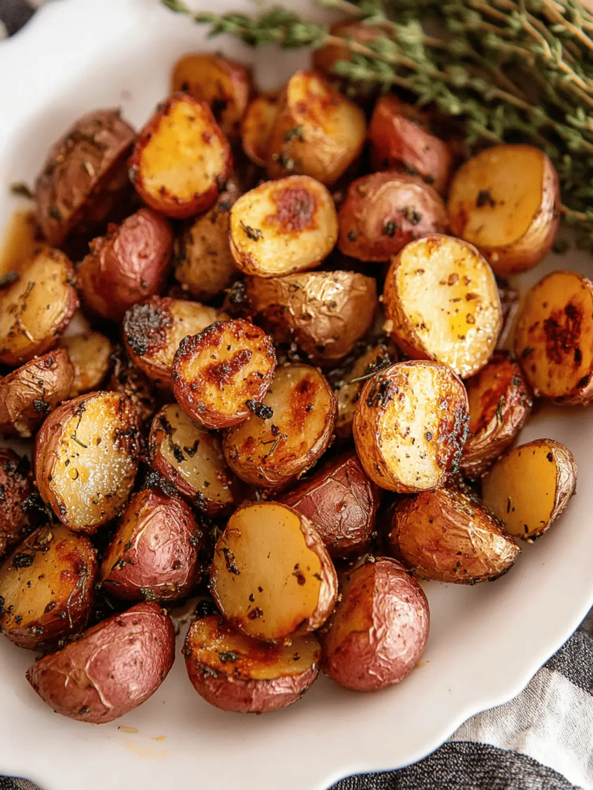 Sweet and Savory Roasted Baby Potatoes with Honey Mustard 3 Roasted Baby Potatoes (with Honey Mustard)
