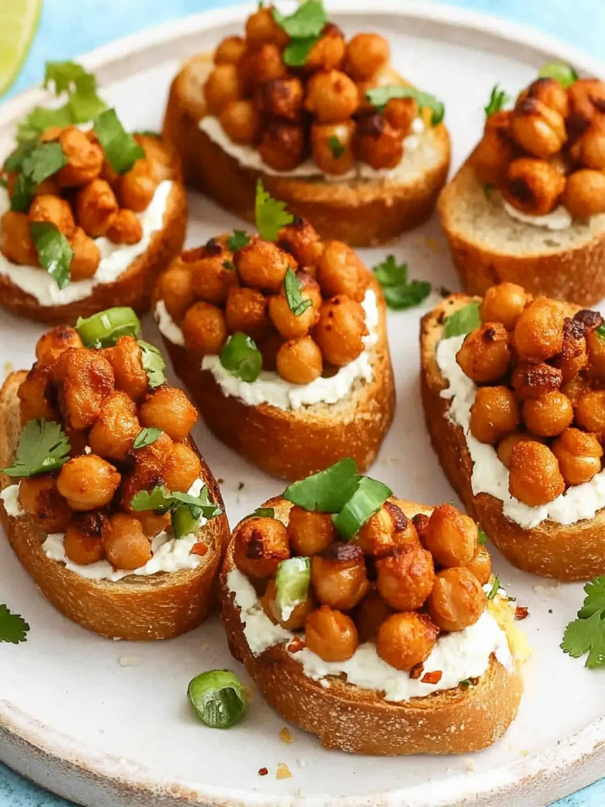 Tandoori Chickpeas Crostini