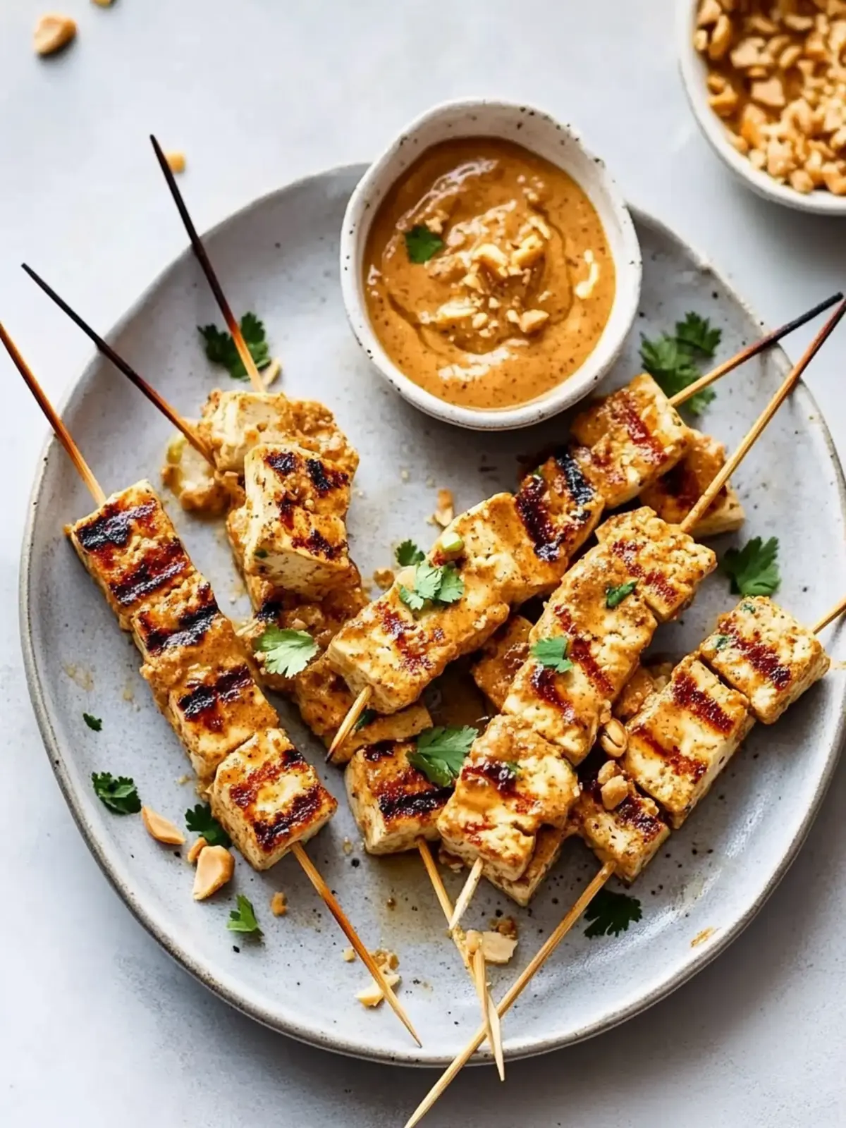 Thai Tofu Satay with Peanut Sauce