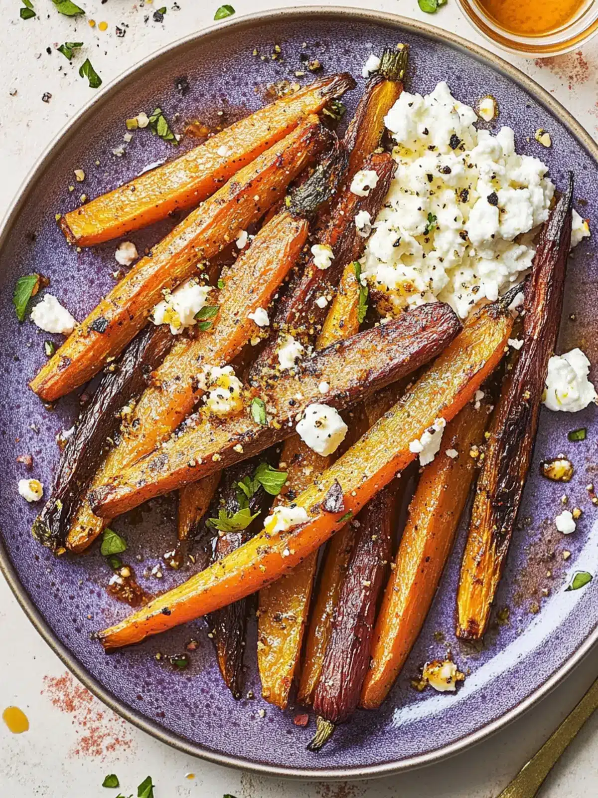 Spiced Roasted Carrots With Sumac Whipped Feta