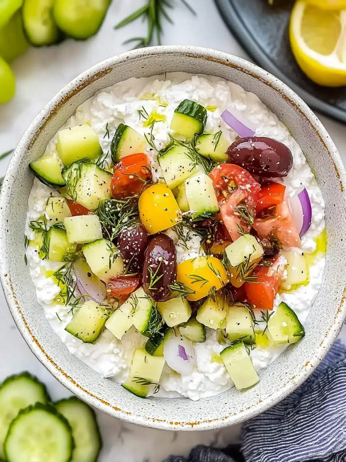 Greek Whipped Cottage Cheese Dip