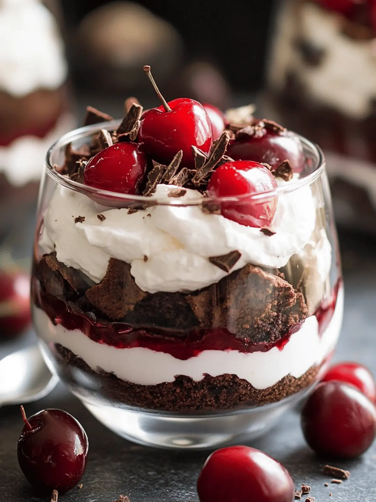 Black Forest Brownie Trifle