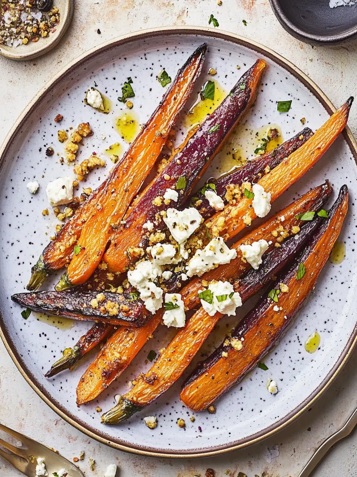 Spiced Roasted Carrots With Sumac Whipped Feta